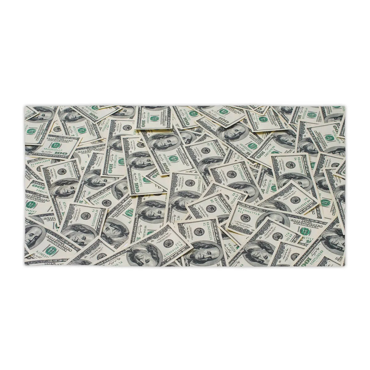 Cash Money Art Dollar Millionaire Beach Towel
