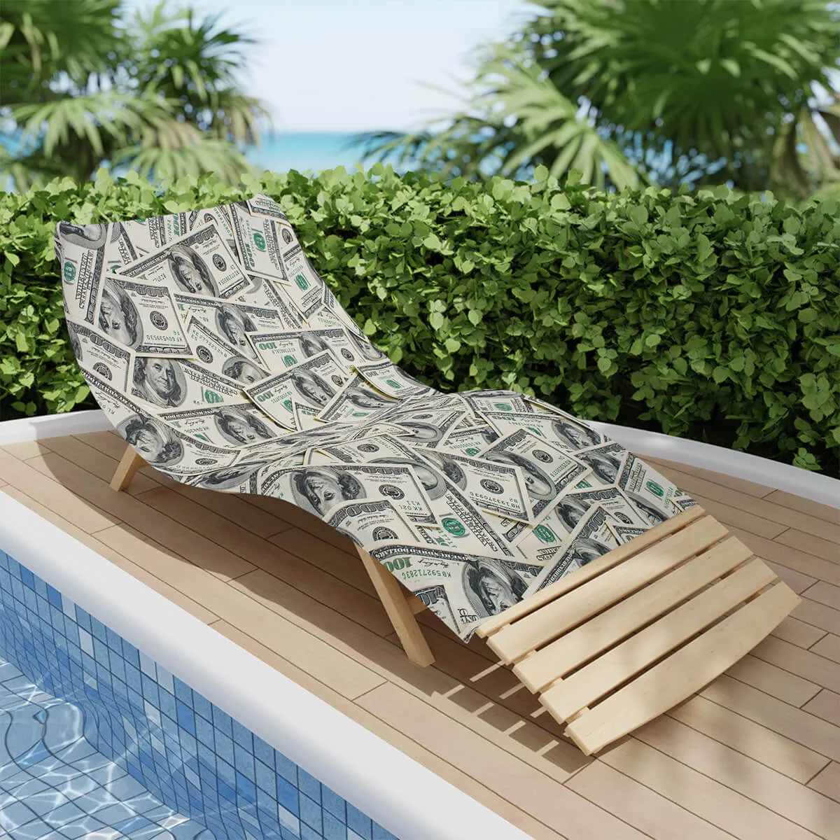 Cash Money Art Dollar Millionaire Beach Towel - Image 3