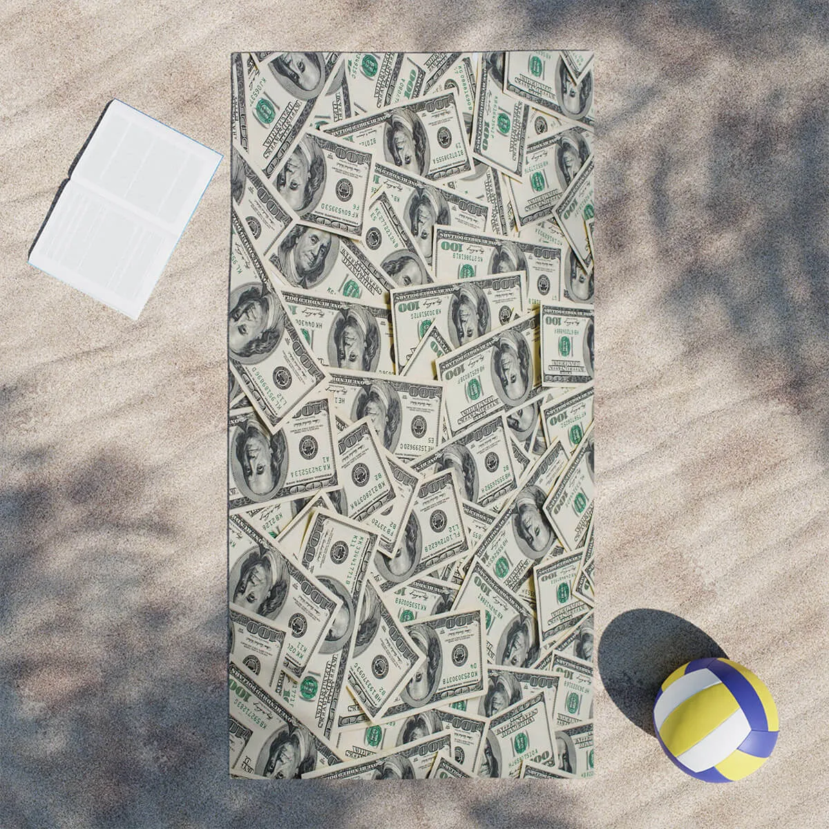 Cash Money Art Dollar Millionaire Beach Towel - Image 4