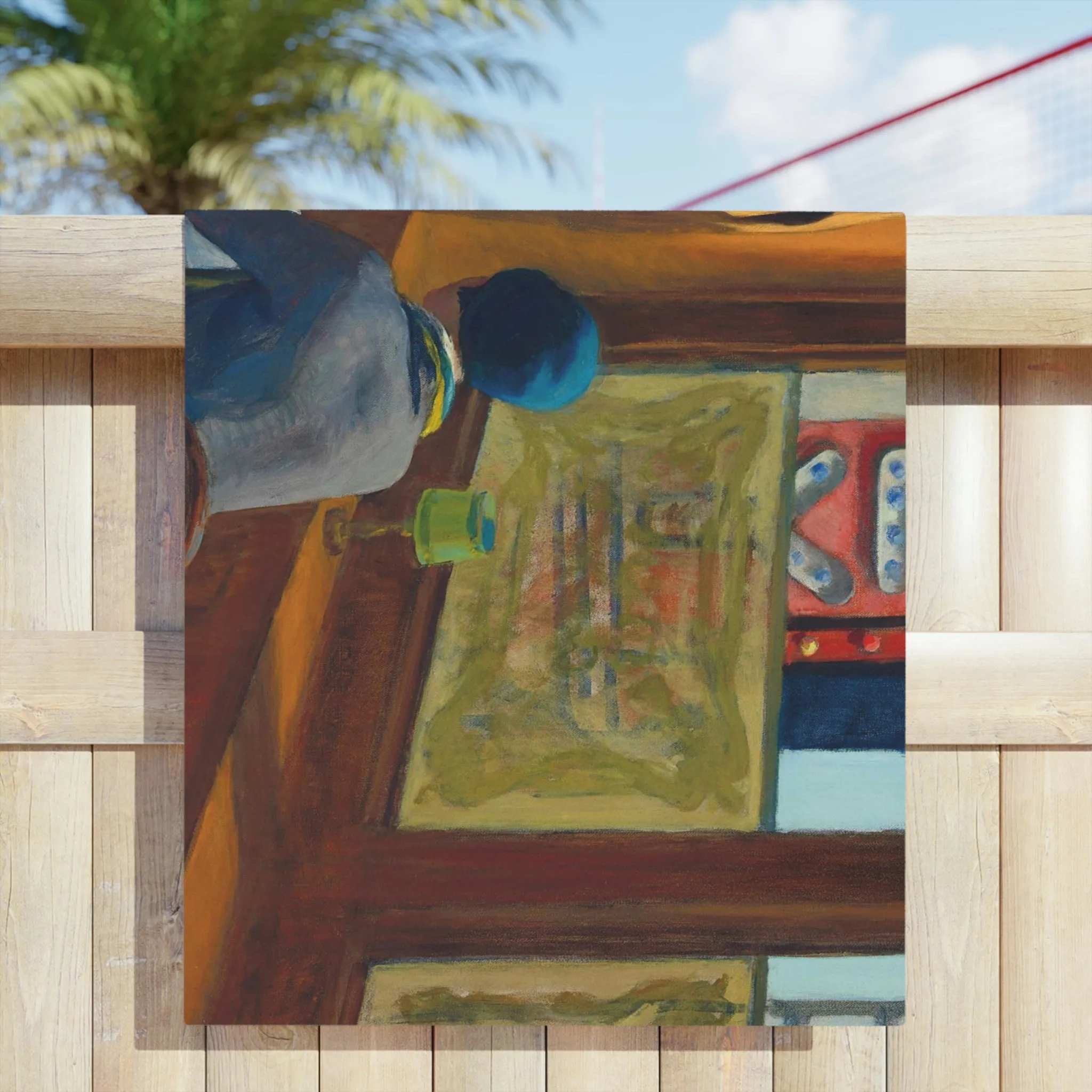 Chop Suey by Edward Hopper Art Beach Towels - Image 3