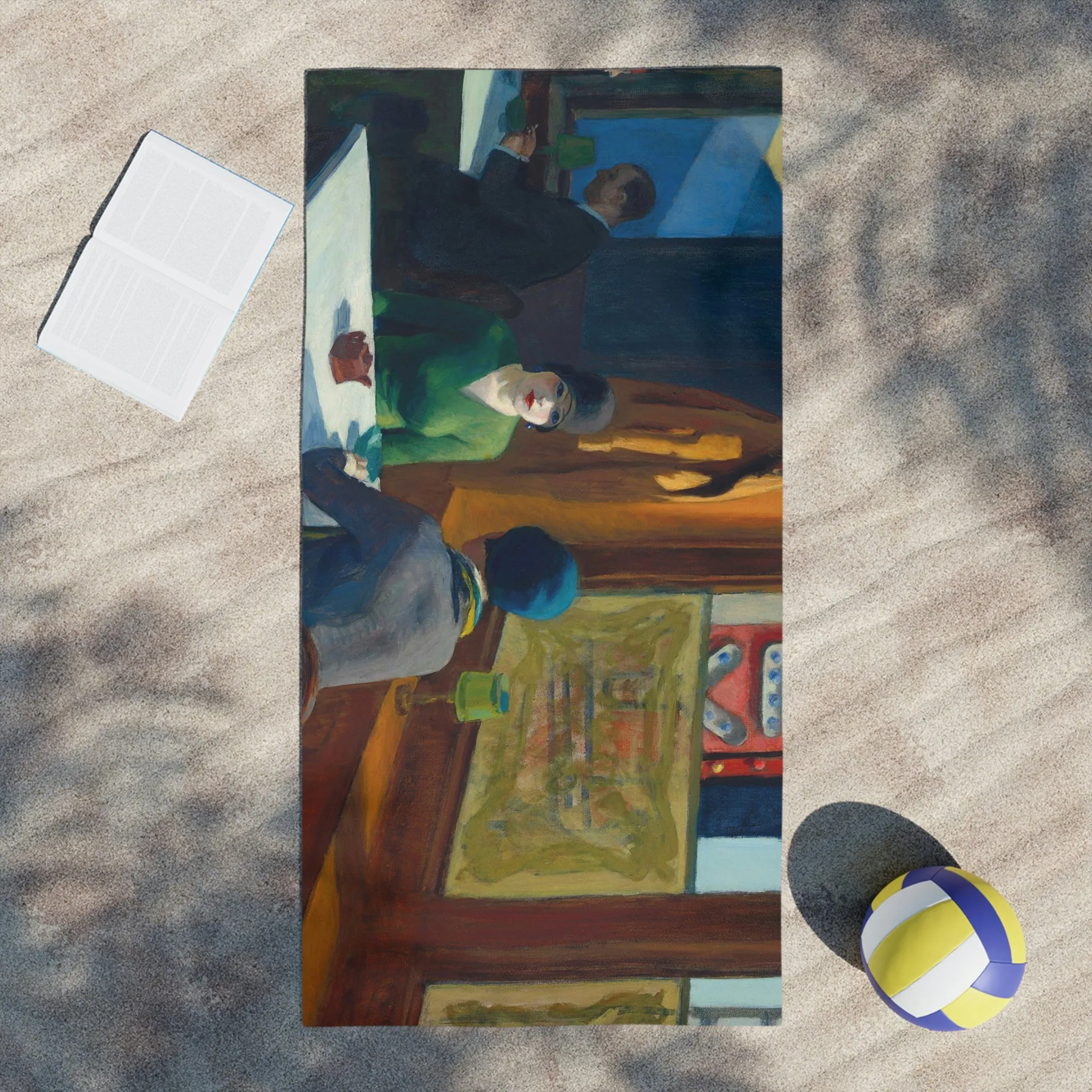 Chop Suey by Edward Hopper Art Beach Towels - Image 4