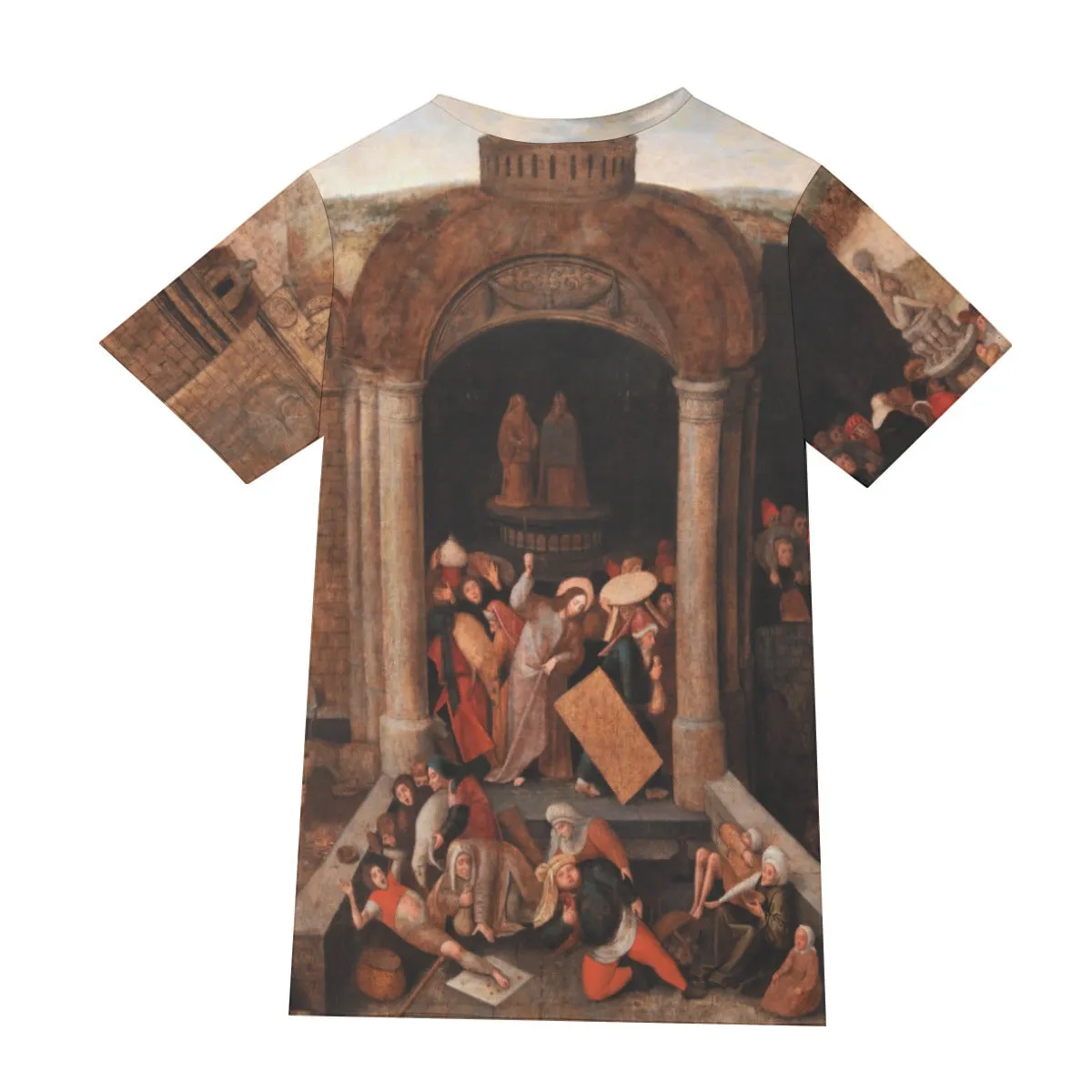 Christ expels the Peddlers by Hieronymus Bosch T-Shirt - Image 2