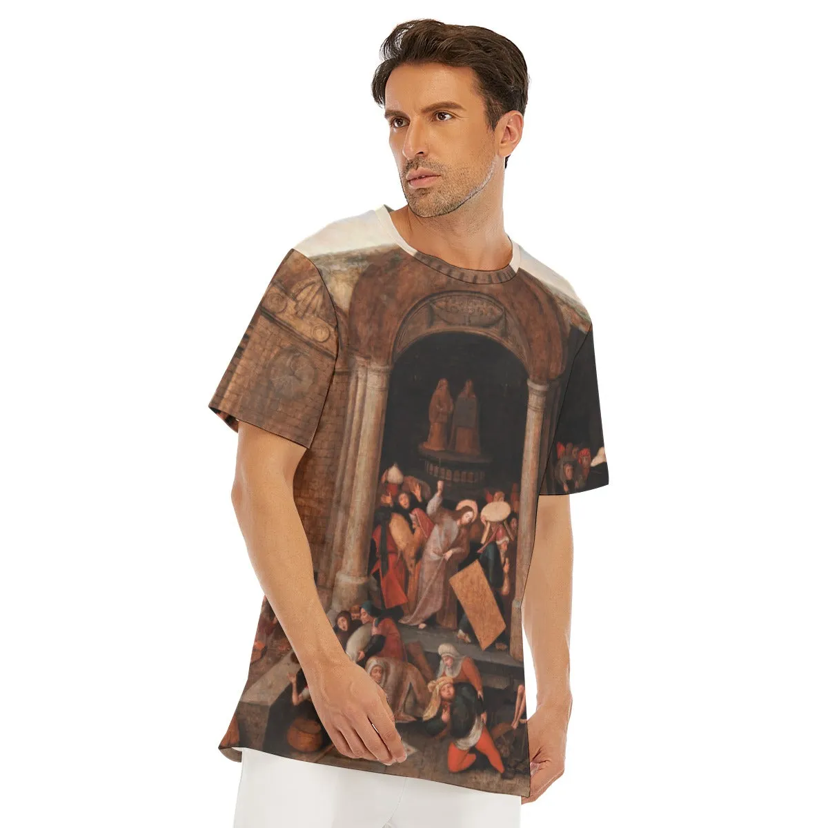 Christ expels the Peddlers by Hieronymus Bosch T-Shirt - Image 5