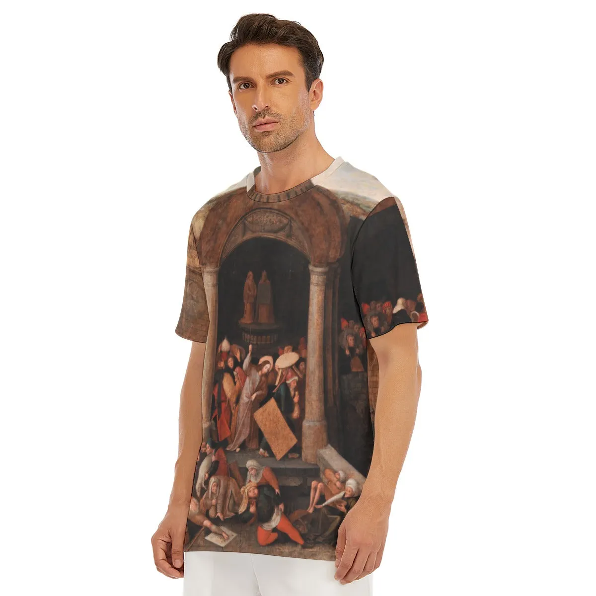 Christ expels the Peddlers by Hieronymus Bosch T-Shirt - Image 6