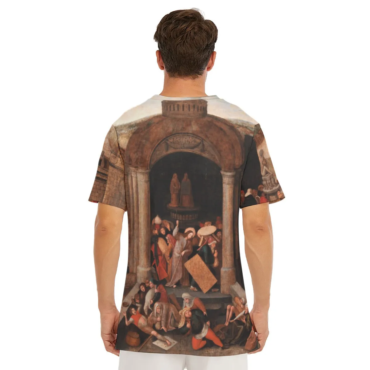 Christ expels the Peddlers by Hieronymus Bosch T-Shirt - Image 7