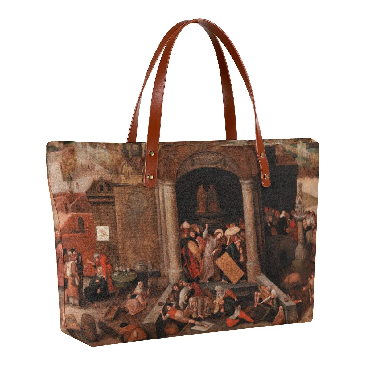 Christ Expels the Peddlers by Hieronymus Bosch Tote Bag - Image 2