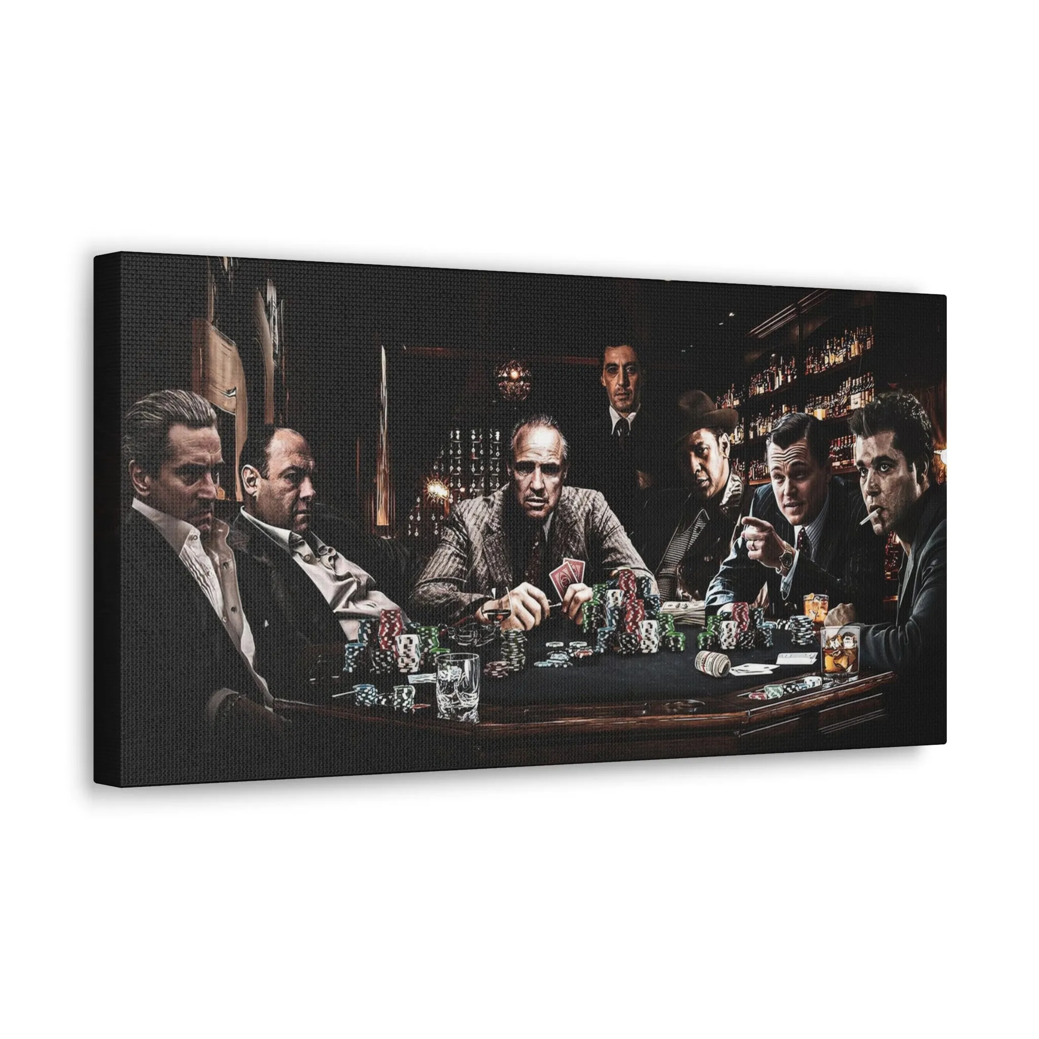 Classic Film Legends Gangsters Playing Cards Canvas Gallery Wraps