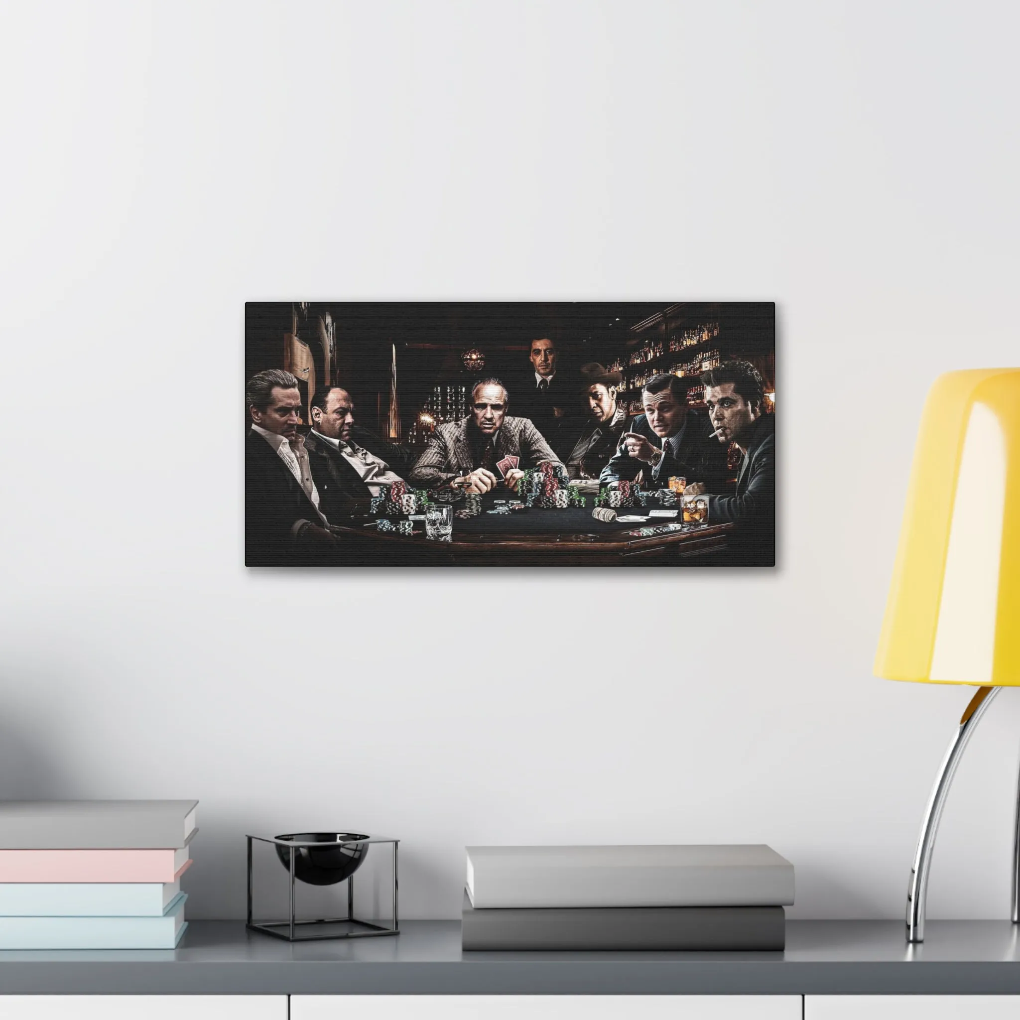 Classic Film Legends Gangsters Playing Cards Canvas Gallery Wraps - Image 2