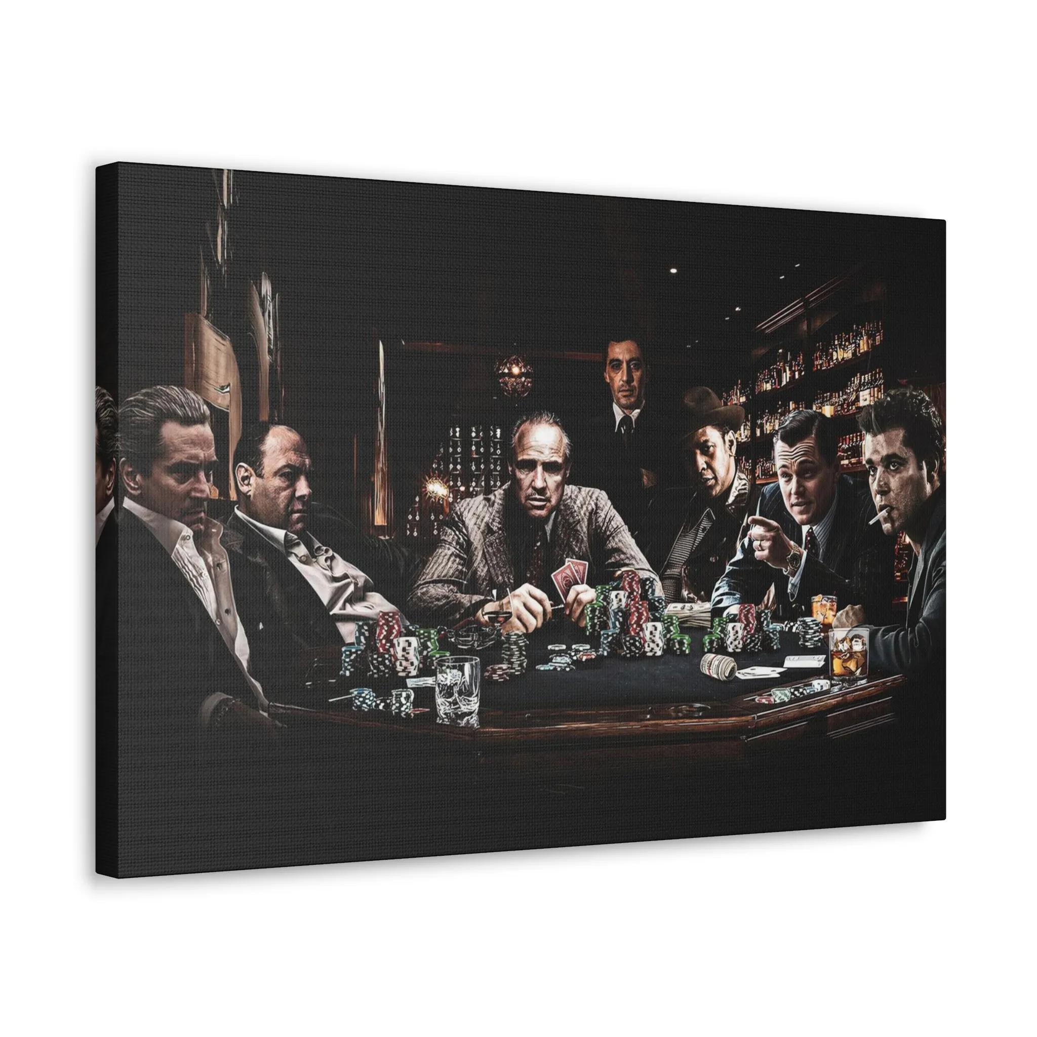 Classic Film Legends Gangsters Playing Cards Canvas Gallery Wraps - Image 3