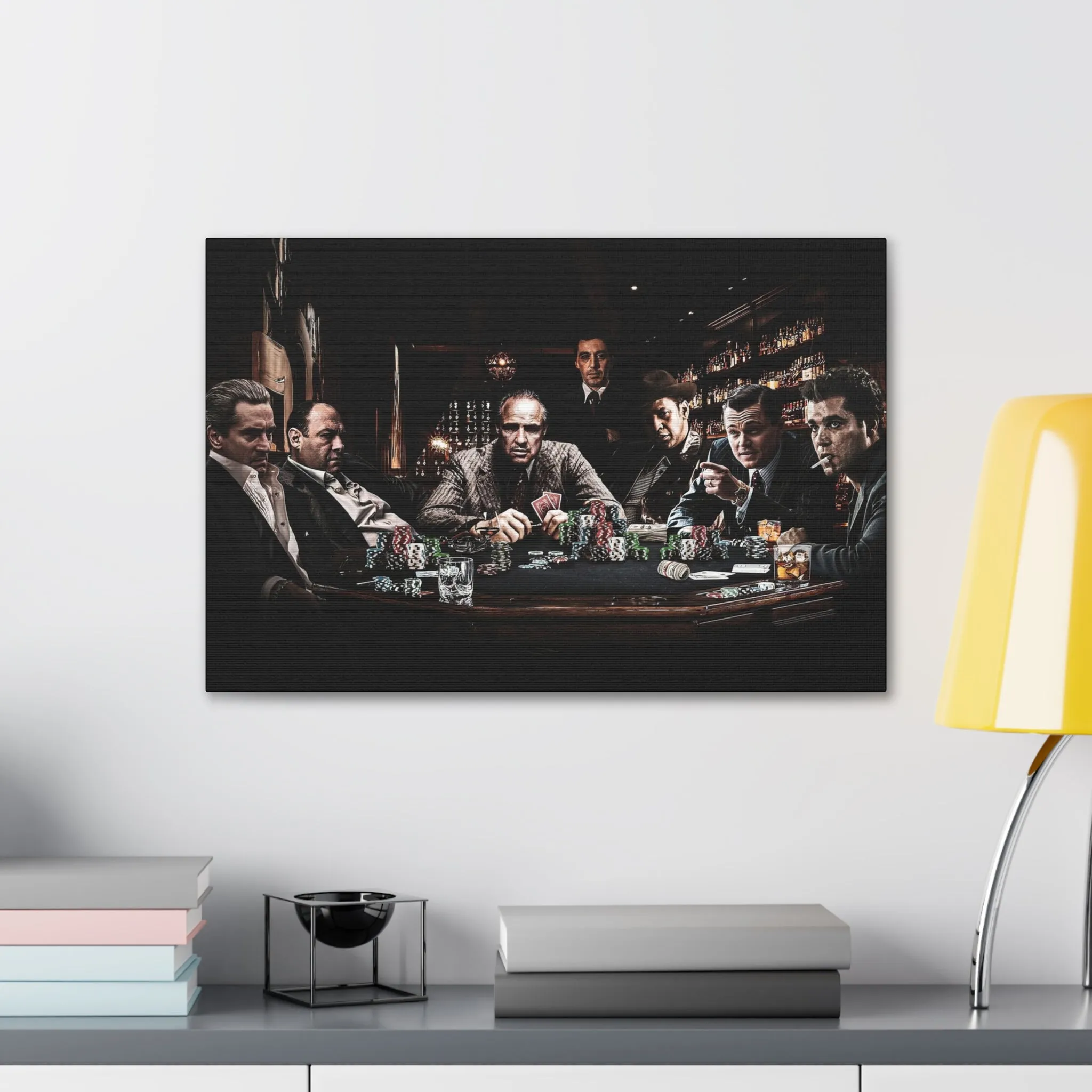Classic Film Legends Gangsters Playing Cards Canvas Gallery Wraps - Image 4