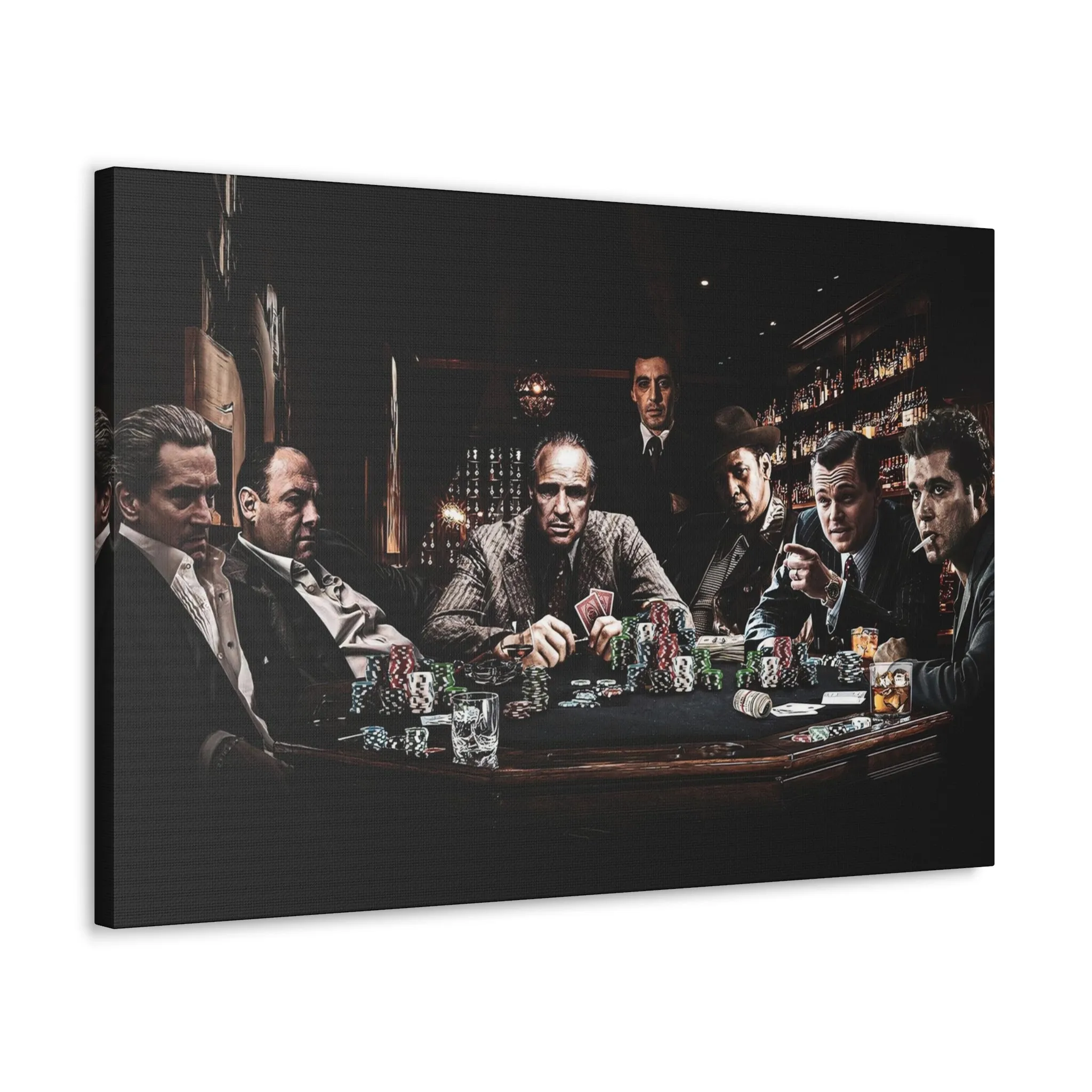 Classic Film Legends Gangsters Playing Cards Canvas Gallery Wraps - Image 5