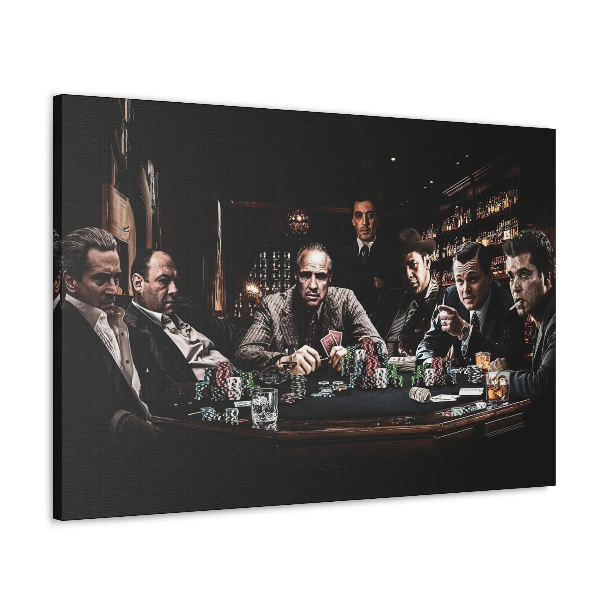 Classic Film Legends Gangsters Playing Cards Canvas Gallery Wraps - Image 9
