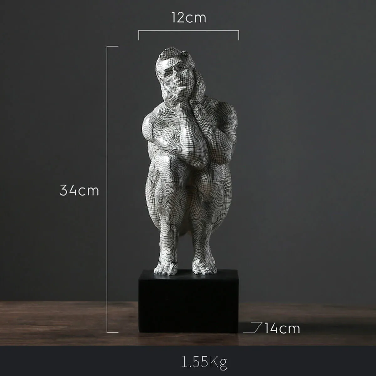 Contemporary Thinker Sculpture Modern Art Decor - Image 7