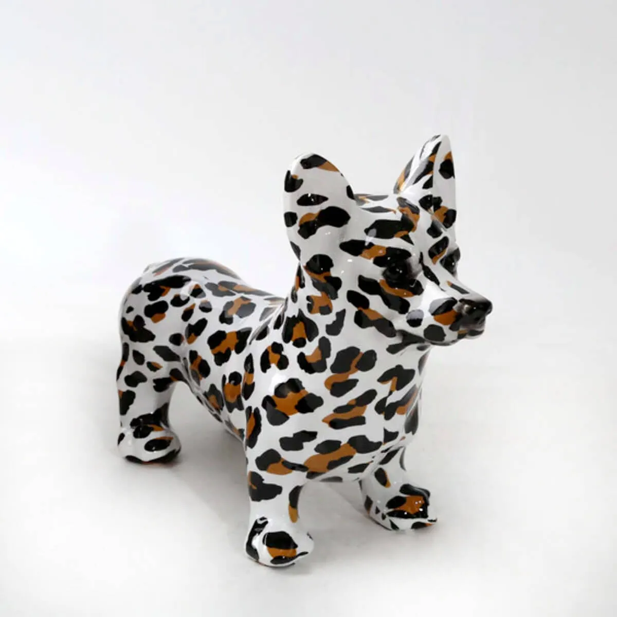 Corgi Dog Statue Colorful Graffiti Art Sculpture - Image 9