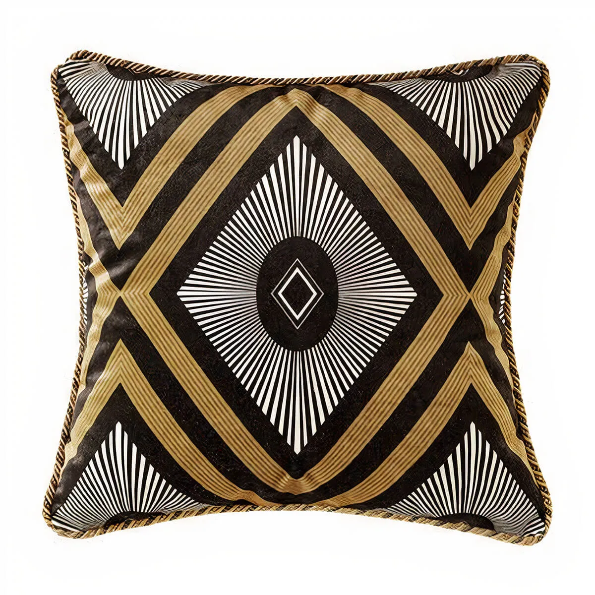 Cushion Cover Decorative Pillow Case Luxury Art Gold Yellow Bee Velvet Soft - Image 6