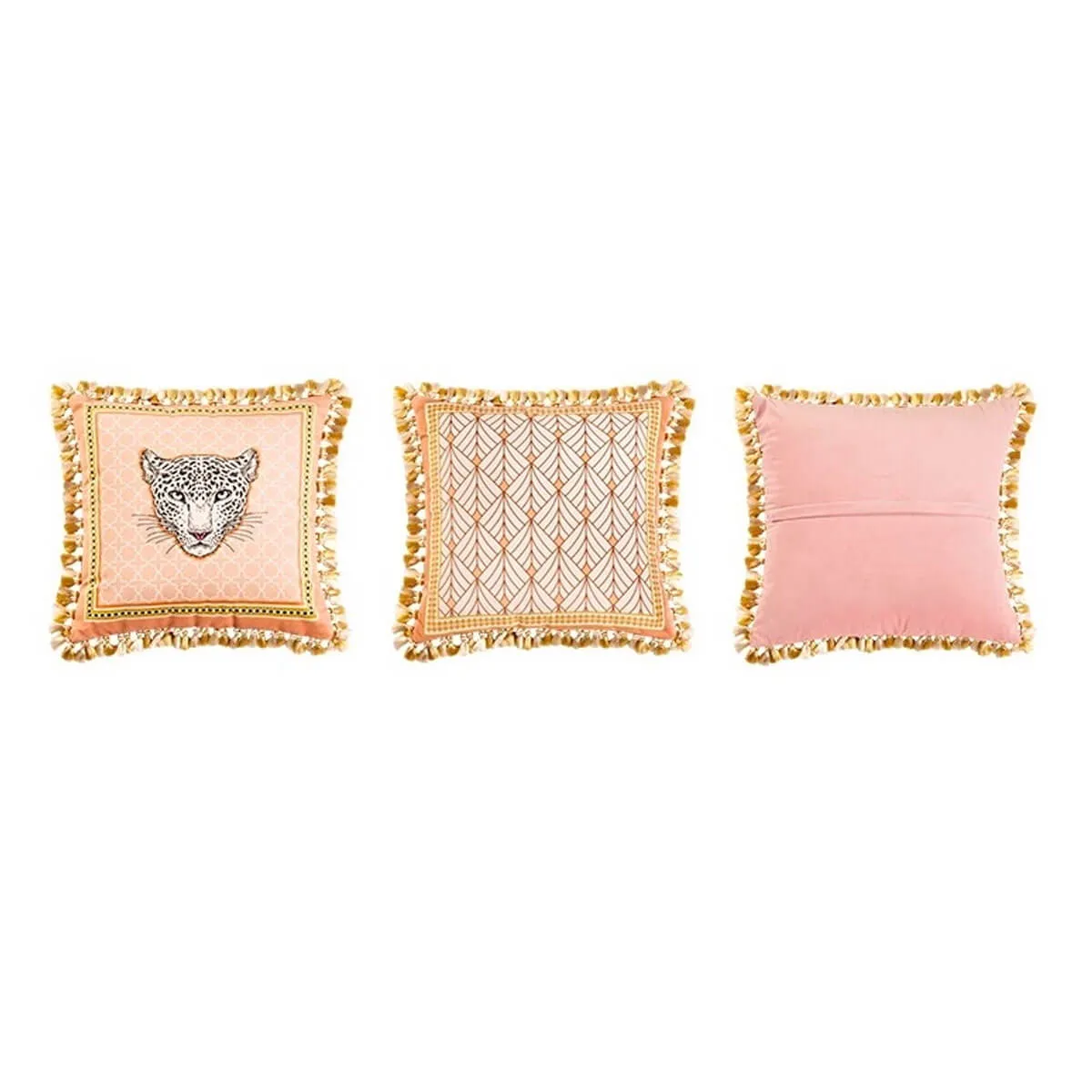 Cushion Cover Square Pillow Case Vintage Luxury Rubber Pink Leopard - Image 10