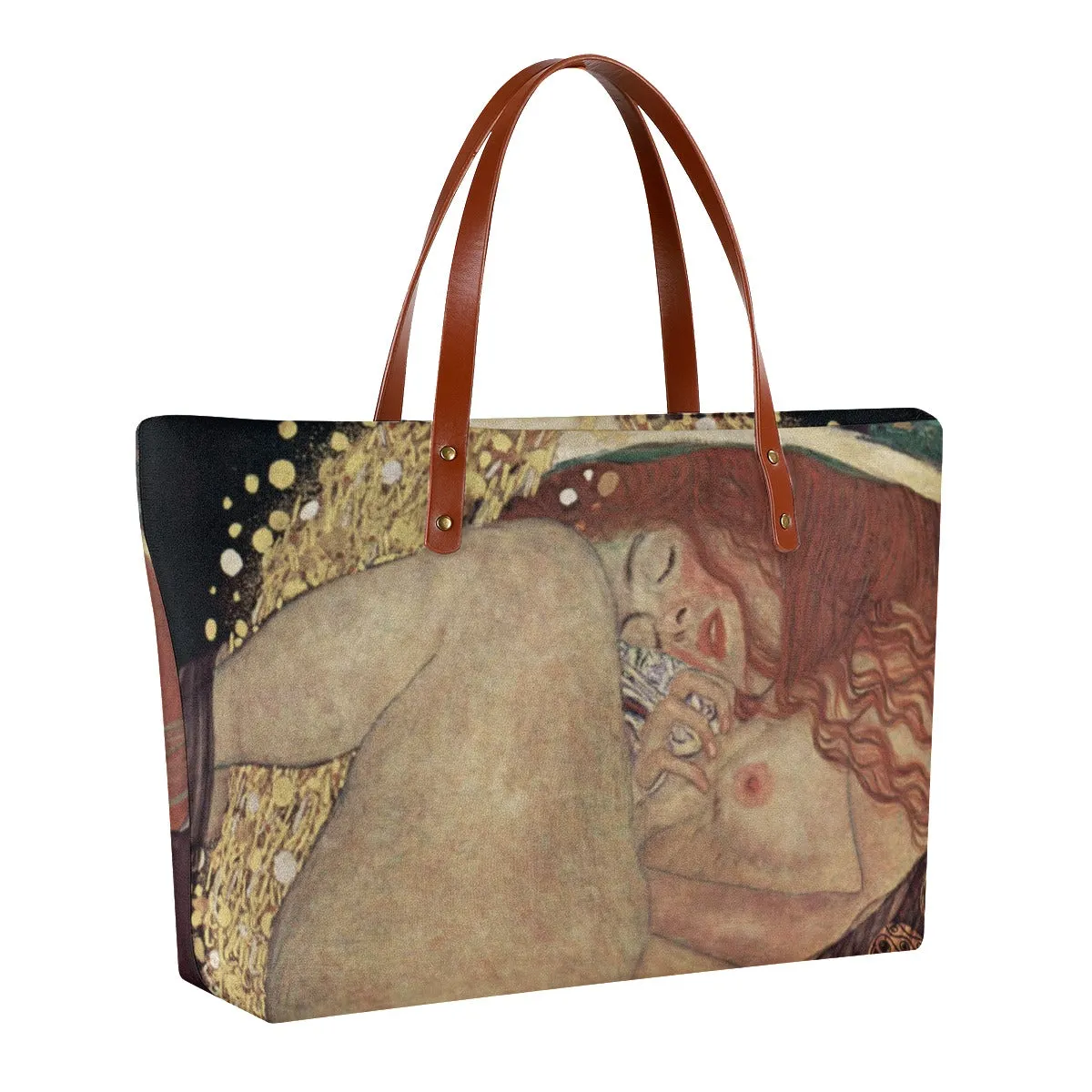 Danae Painting by Gustav Klimt Waterproof Tote Bag - Image 2