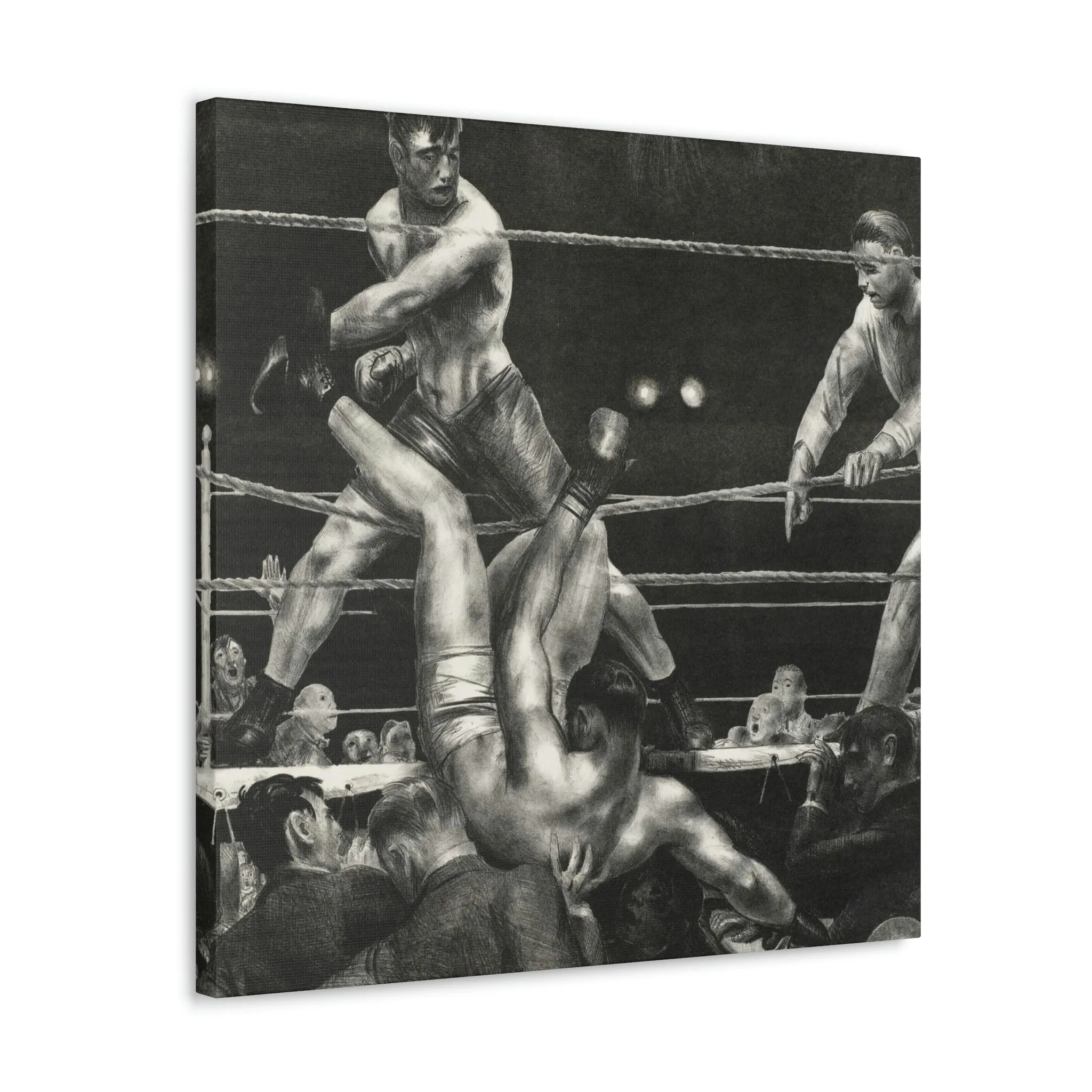 Dempsey and Firpo George Bellows Art Canvas Gallery Wraps - Image 14