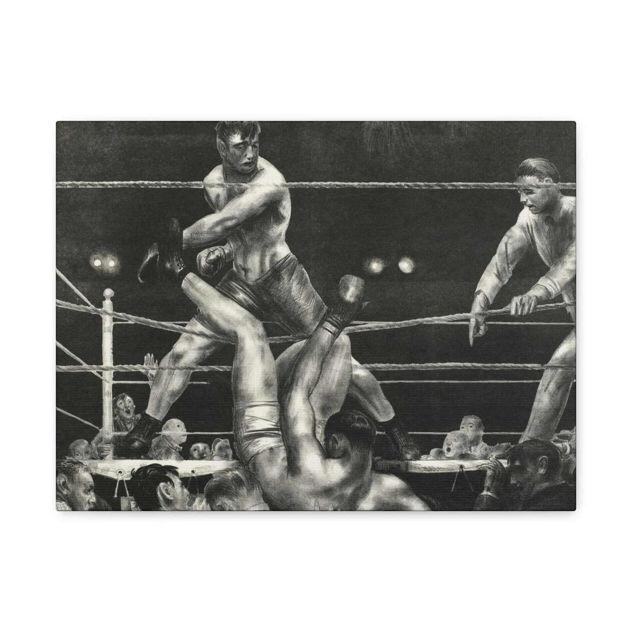 Dempsey and Firpo George Bellows Art Canvas Gallery Wraps - Image 2
