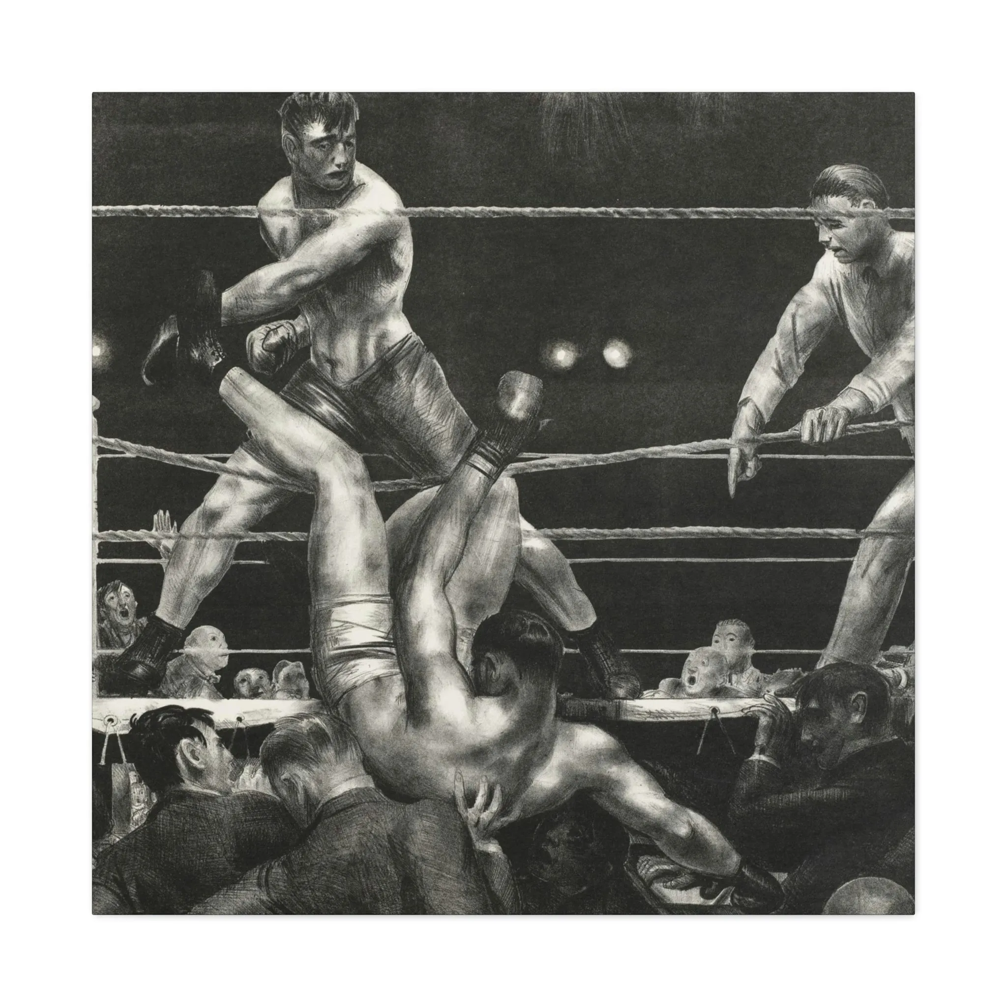 Dempsey and Firpo George Bellows Art Canvas Gallery Wraps - Image 21