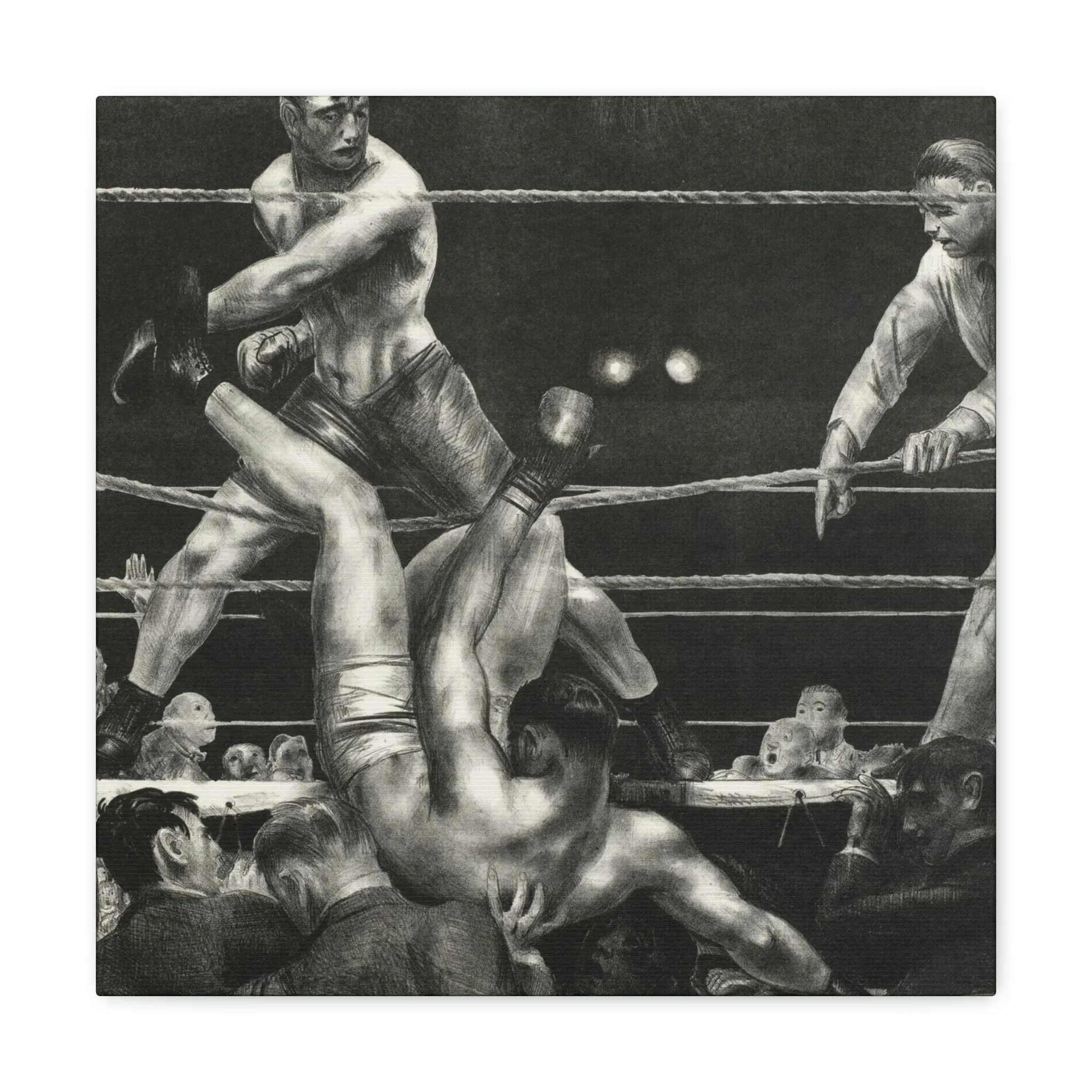 Dempsey and Firpo George Bellows Art Canvas Gallery Wraps - Image 29