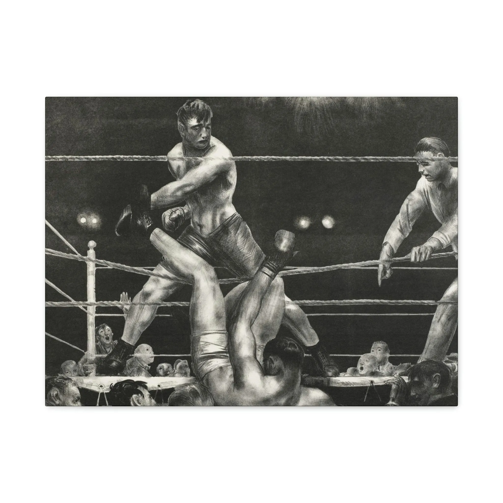 Dempsey and Firpo George Bellows Art Canvas Gallery Wraps - Image 33