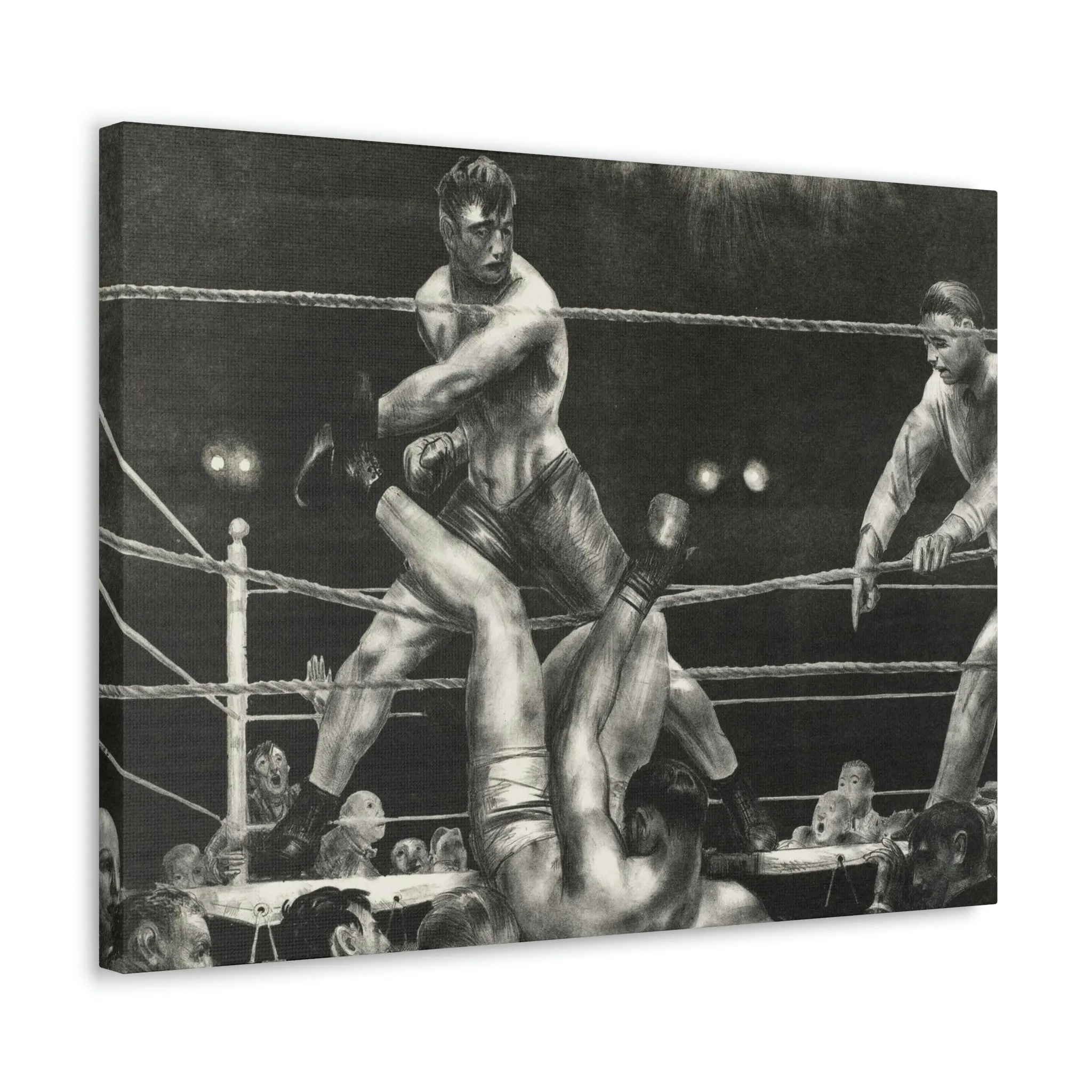 Dempsey and Firpo George Bellows Art Canvas Gallery Wraps - Image 34