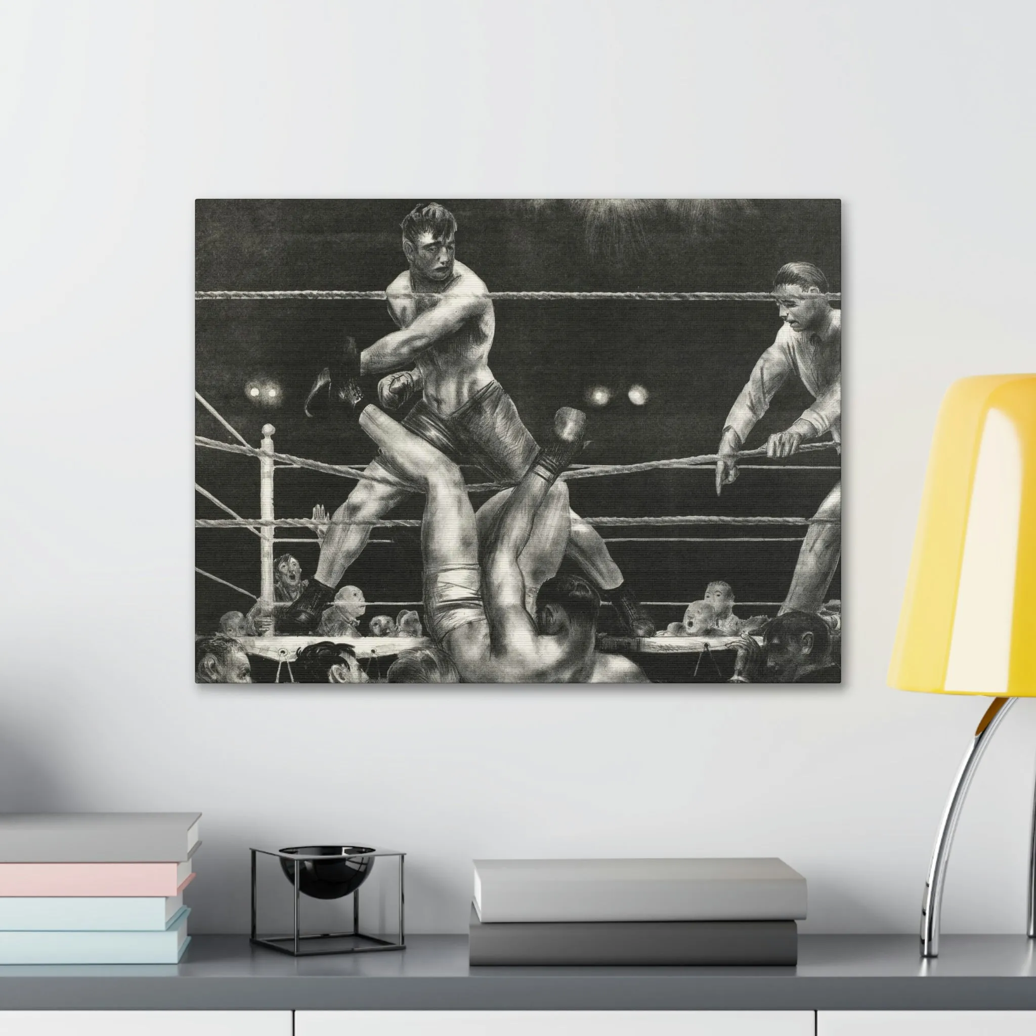 Dempsey and Firpo George Bellows Art Canvas Gallery Wraps - Image 35