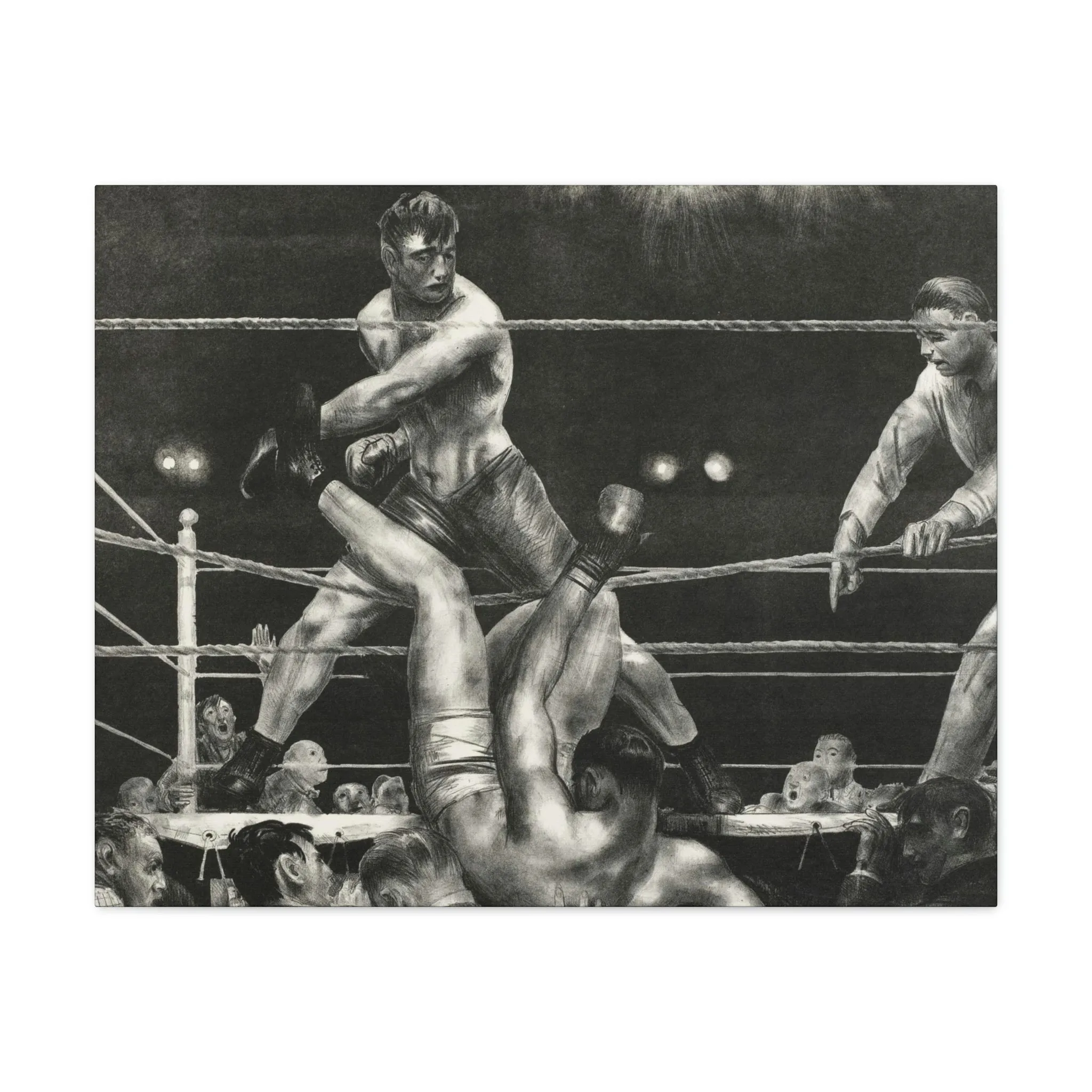 Dempsey and Firpo George Bellows Art Canvas Gallery Wraps - Image 37