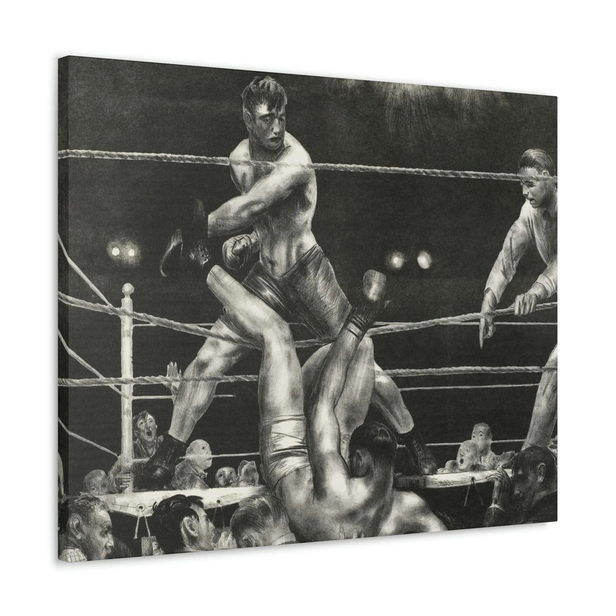Dempsey and Firpo George Bellows Art Canvas Gallery Wraps - Image 38
