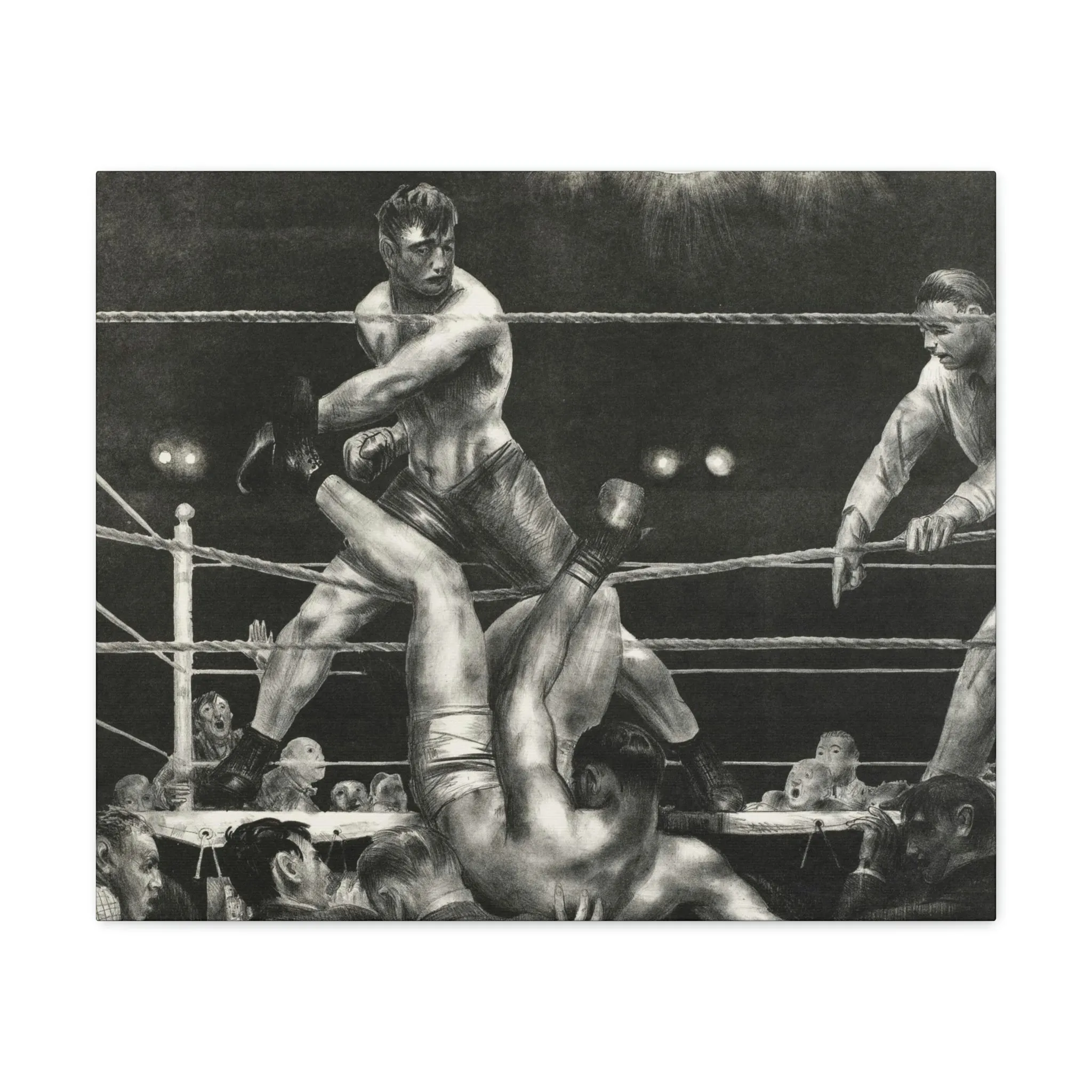 Dempsey and Firpo George Bellows Art Canvas Gallery Wraps - Image 41