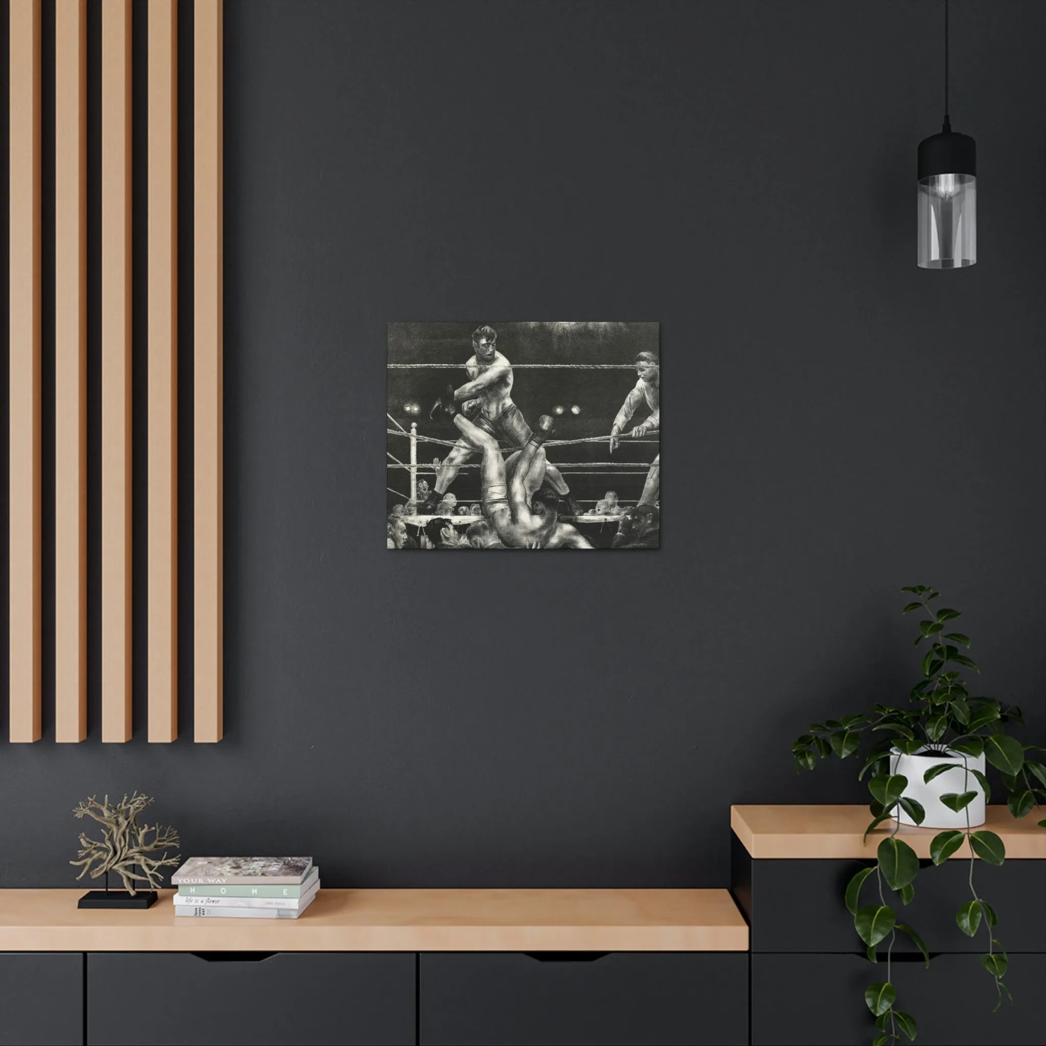 Dempsey and Firpo George Bellows Art Canvas Gallery Wraps - Image 44