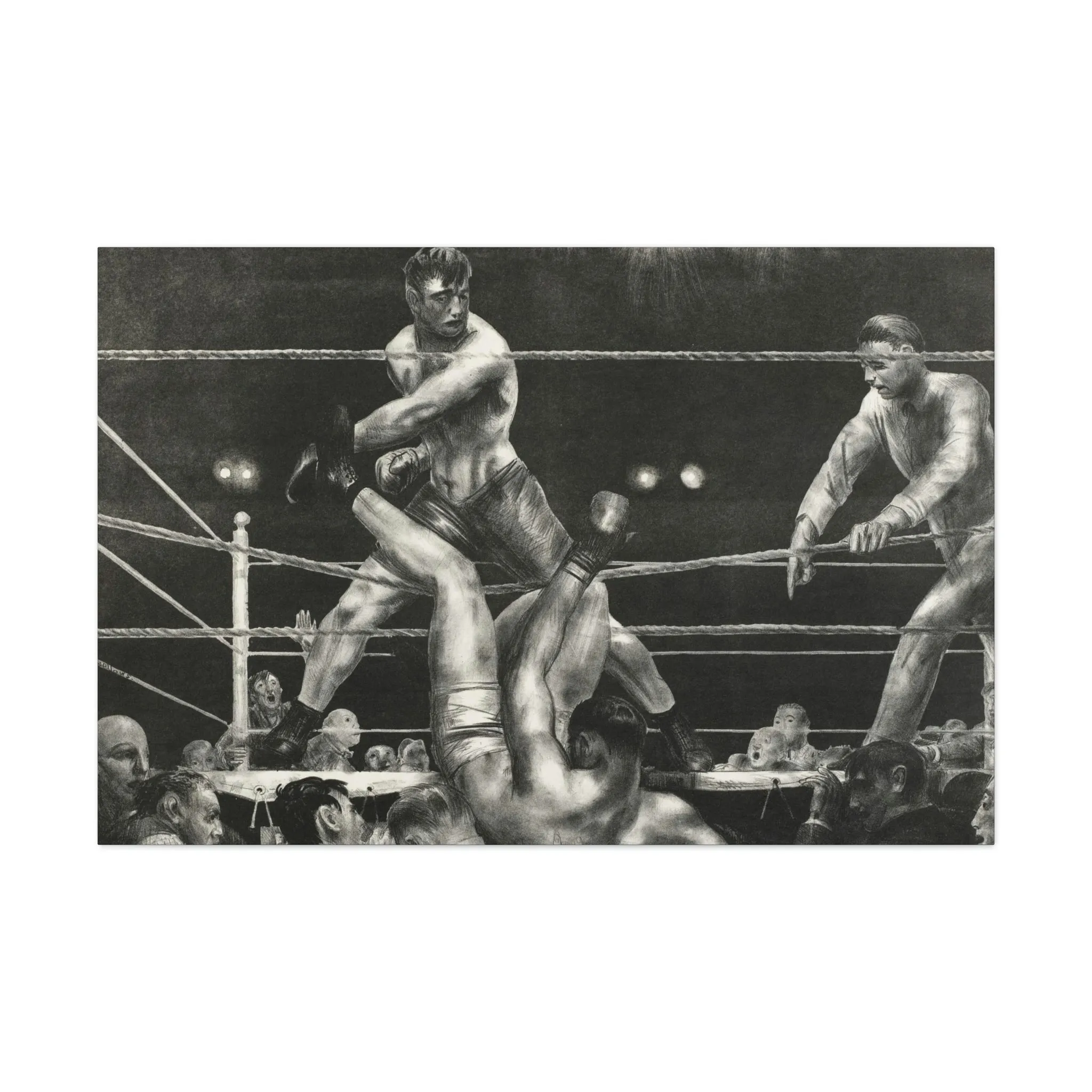 Dempsey and Firpo George Bellows Art Canvas Gallery Wraps - Image 5