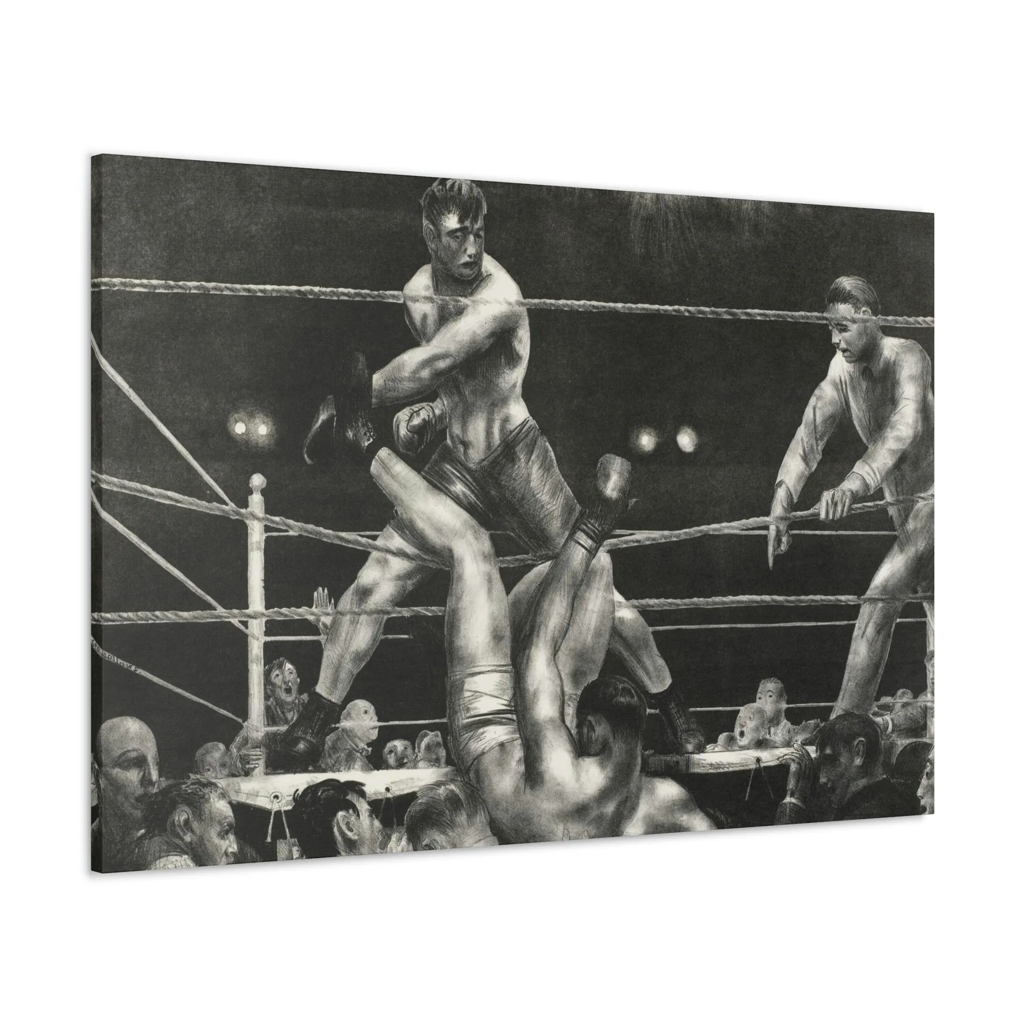 Dempsey and Firpo George Bellows Art Canvas Gallery Wraps - Image 6