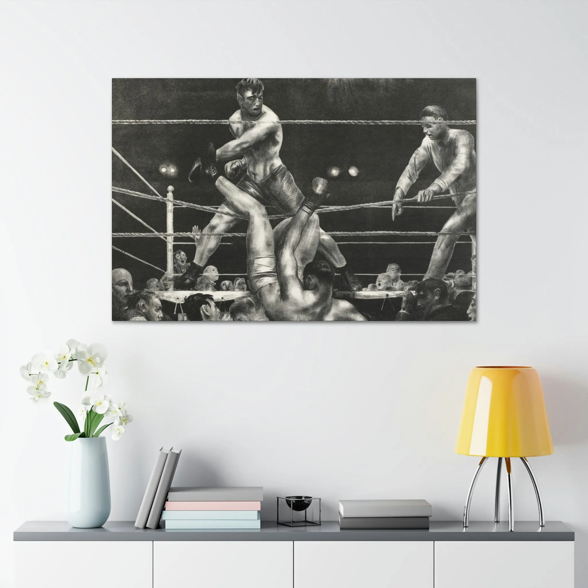 Dempsey and Firpo George Bellows Art Canvas Gallery Wraps - Image 7