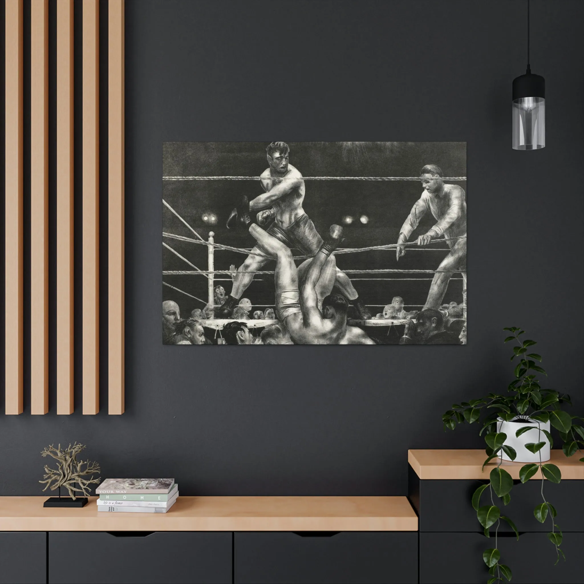 Dempsey and Firpo George Bellows Art Canvas Gallery Wraps - Image 8