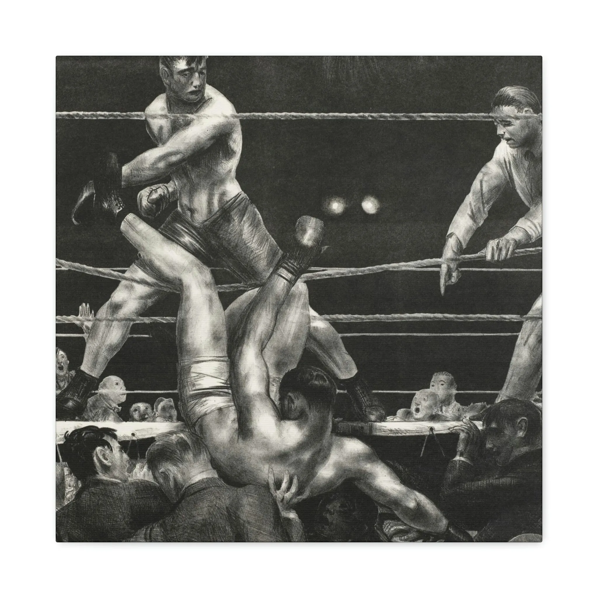 Dempsey and Firpo George Bellows Art Canvas Gallery Wraps - Image 9