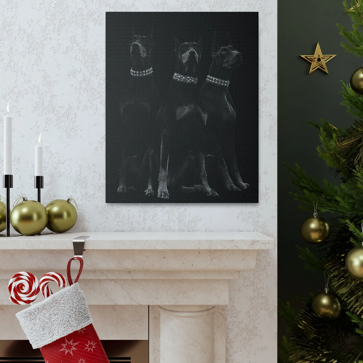 Dobermans Pinscher Gangster Dog Art Canvas Gallery Wraps - Image 13