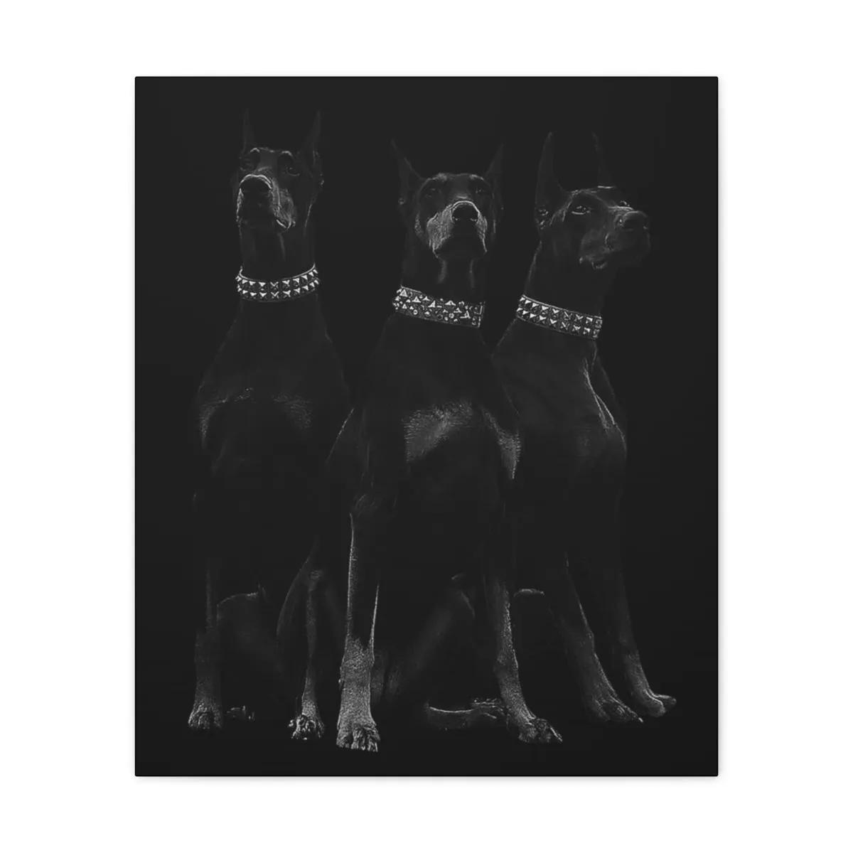 Dobermans Pinscher Gangster Dog Art Canvas Gallery Wraps - Image 15