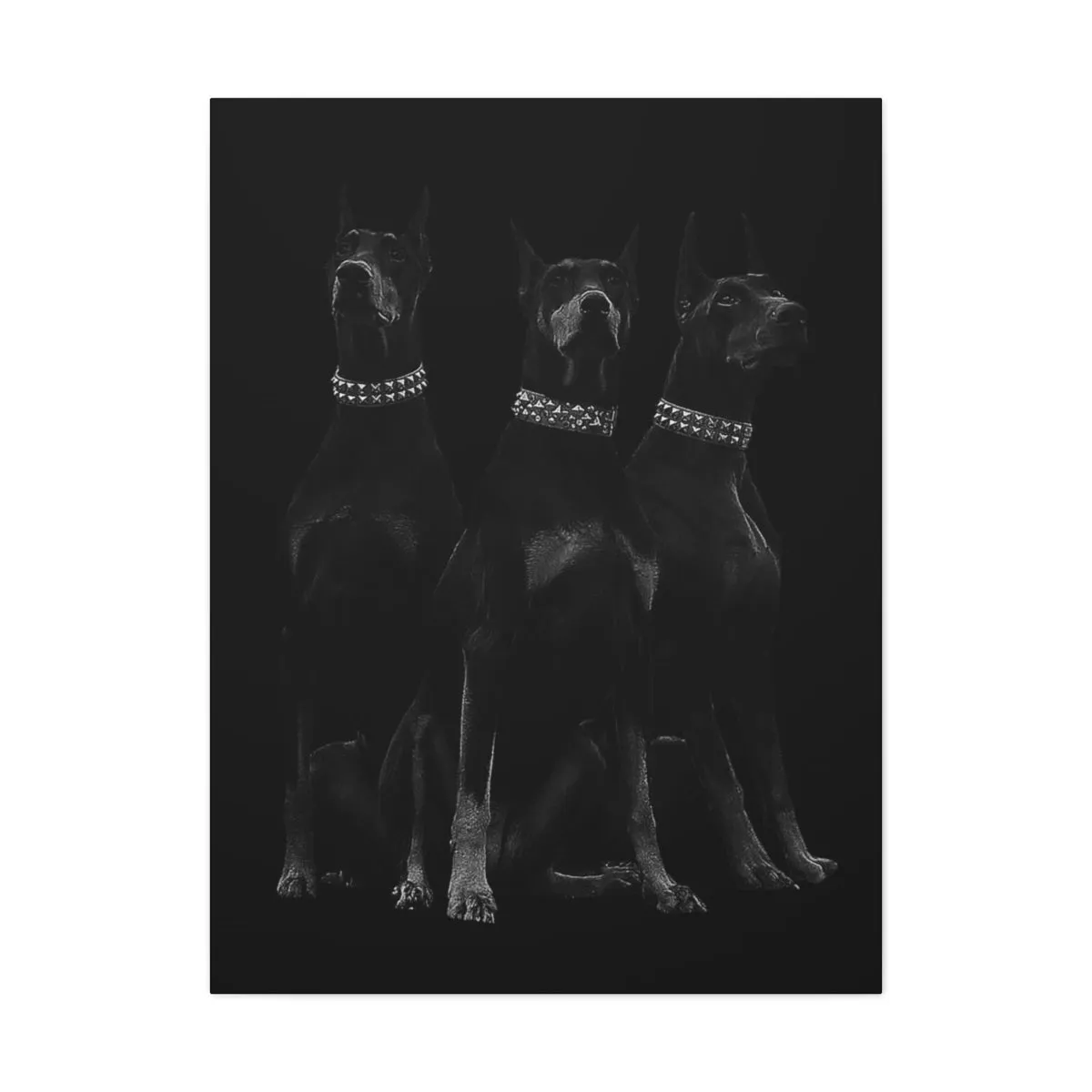 Dobermans Pinscher Gangster Dog Art Canvas Gallery Wraps - Image 22