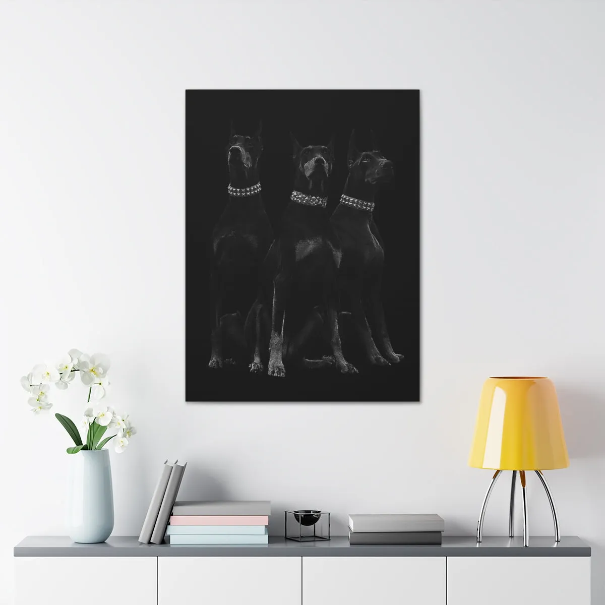 Dobermans Pinscher Gangster Dog Art Canvas Gallery Wraps - Image 25