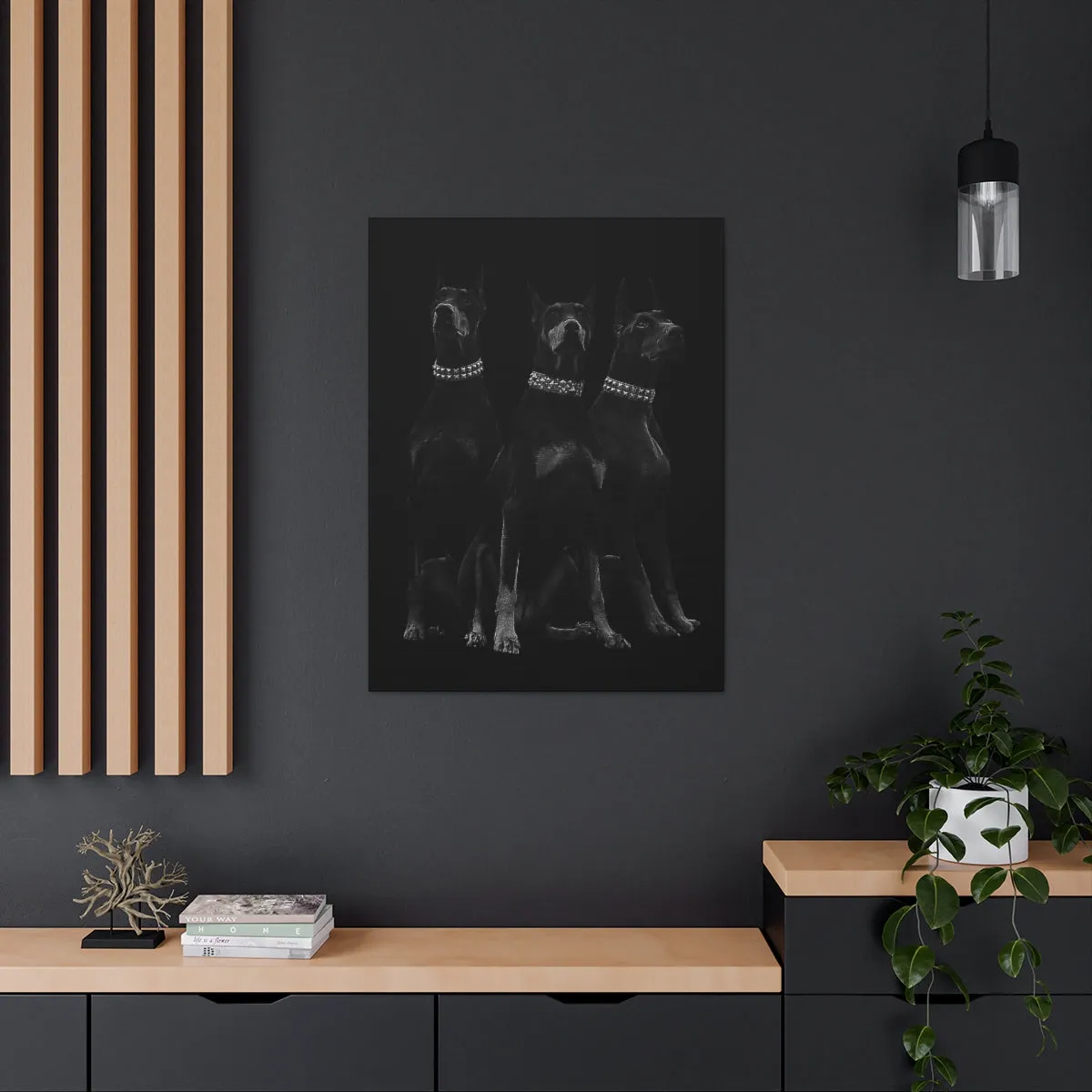 Dobermans Pinscher Gangster Dog Art Canvas Gallery Wraps - Image 26