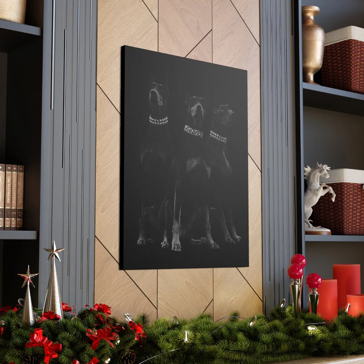 Dobermans Pinscher Gangster Dog Art Canvas Gallery Wraps - Image 28