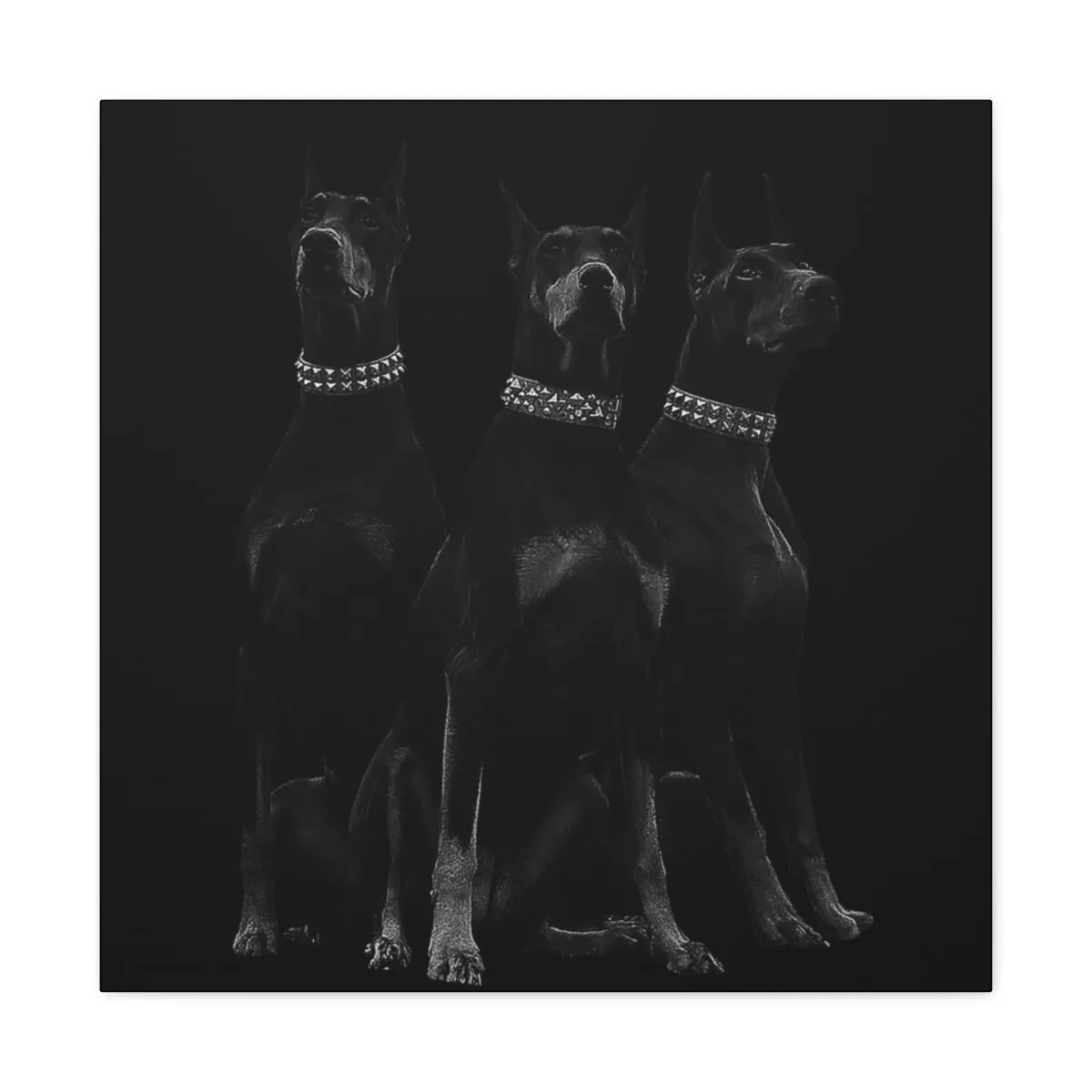 Dobermans Pinscher Gangster Dog Art Canvas Gallery Wraps - Image 36