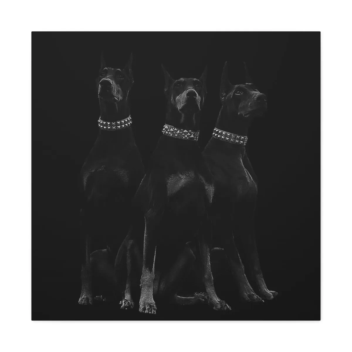 Dobermans Pinscher Gangster Dog Art Canvas Gallery Wraps - Image 43