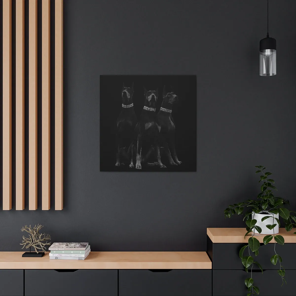 Dobermans Pinscher Gangster Dog Art Canvas Gallery Wraps - Image 47
