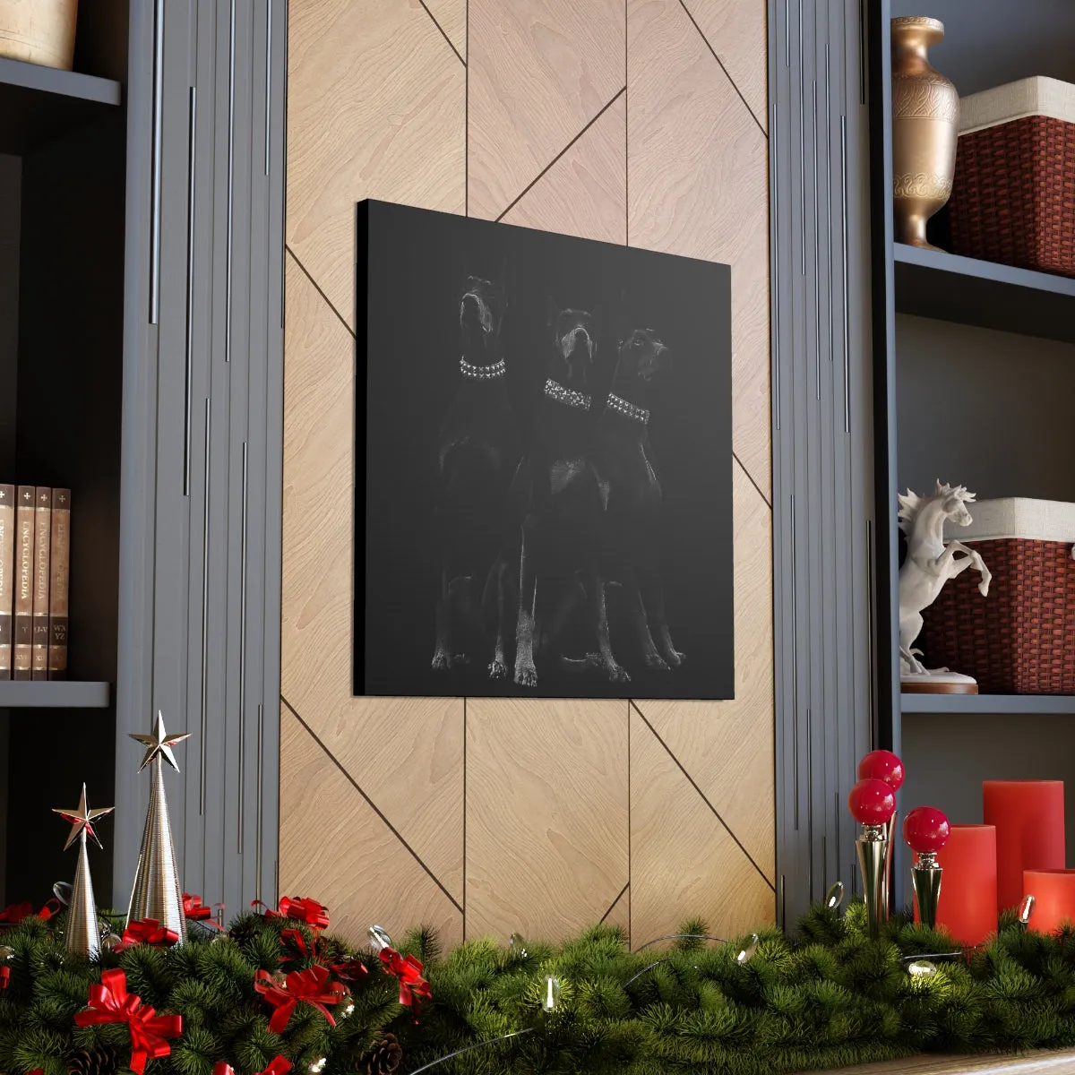 Dobermans Pinscher Gangster Dog Art Canvas Gallery Wraps - Image 49