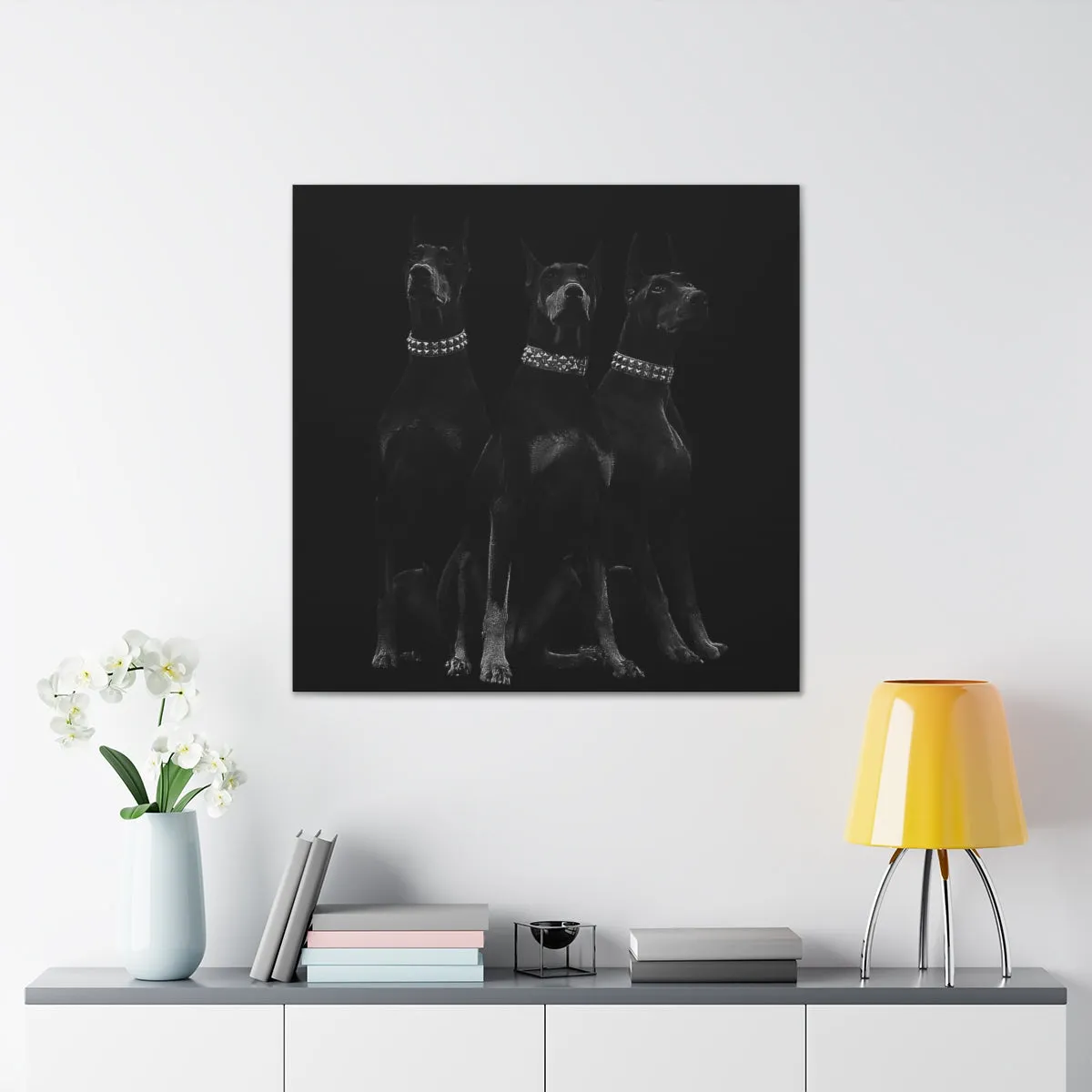 Dobermans Pinscher Gangster Dog Art Canvas Gallery Wraps - Image 53