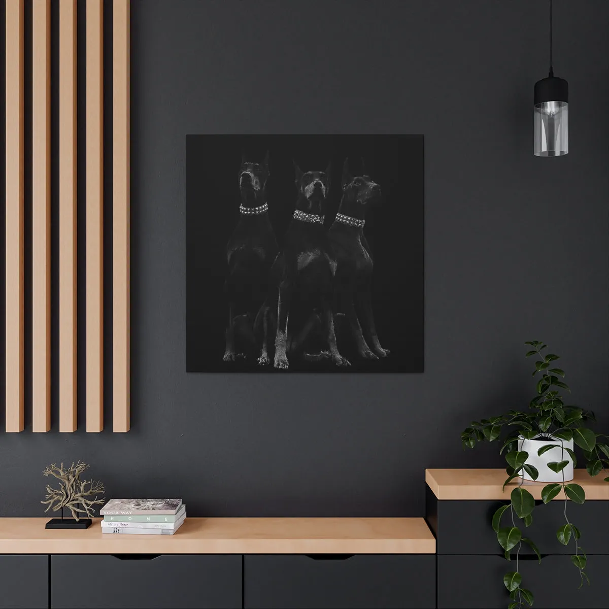 Dobermans Pinscher Gangster Dog Art Canvas Gallery Wraps - Image 54