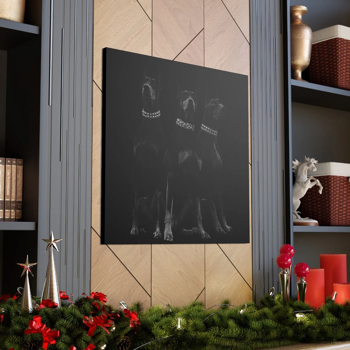 Dobermans Pinscher Gangster Dog Art Canvas Gallery Wraps - Image 56